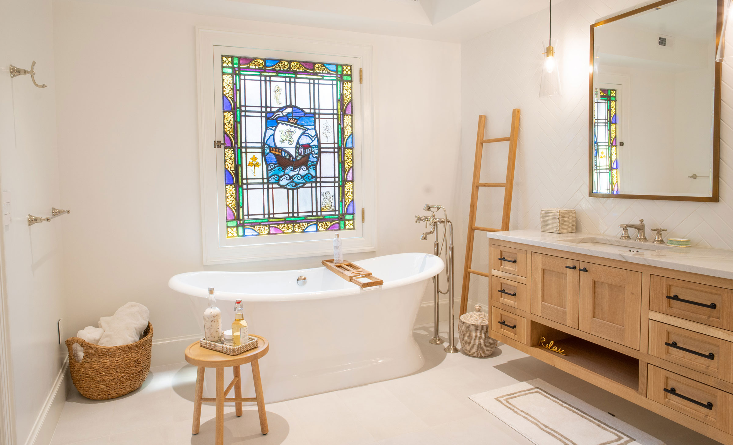 Floating Primary Double Vanity