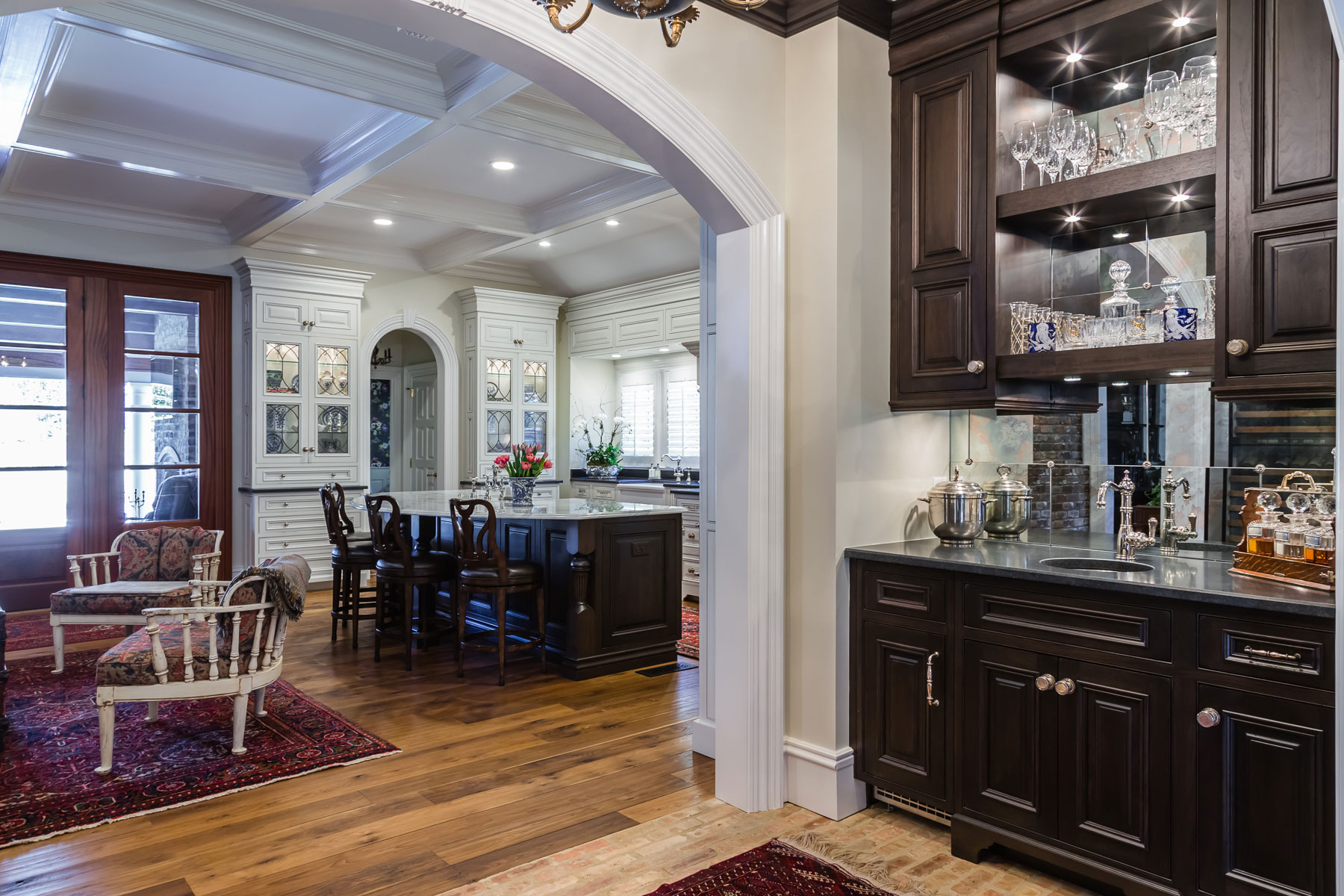 Format Painted White Kitchen with Walnut Island