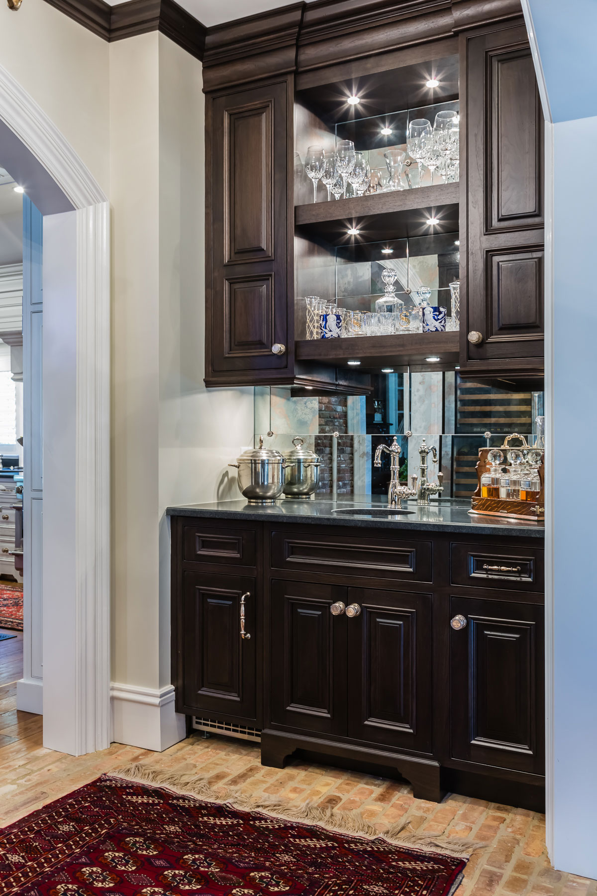 Format Painted White Kitchen with Walnut Island