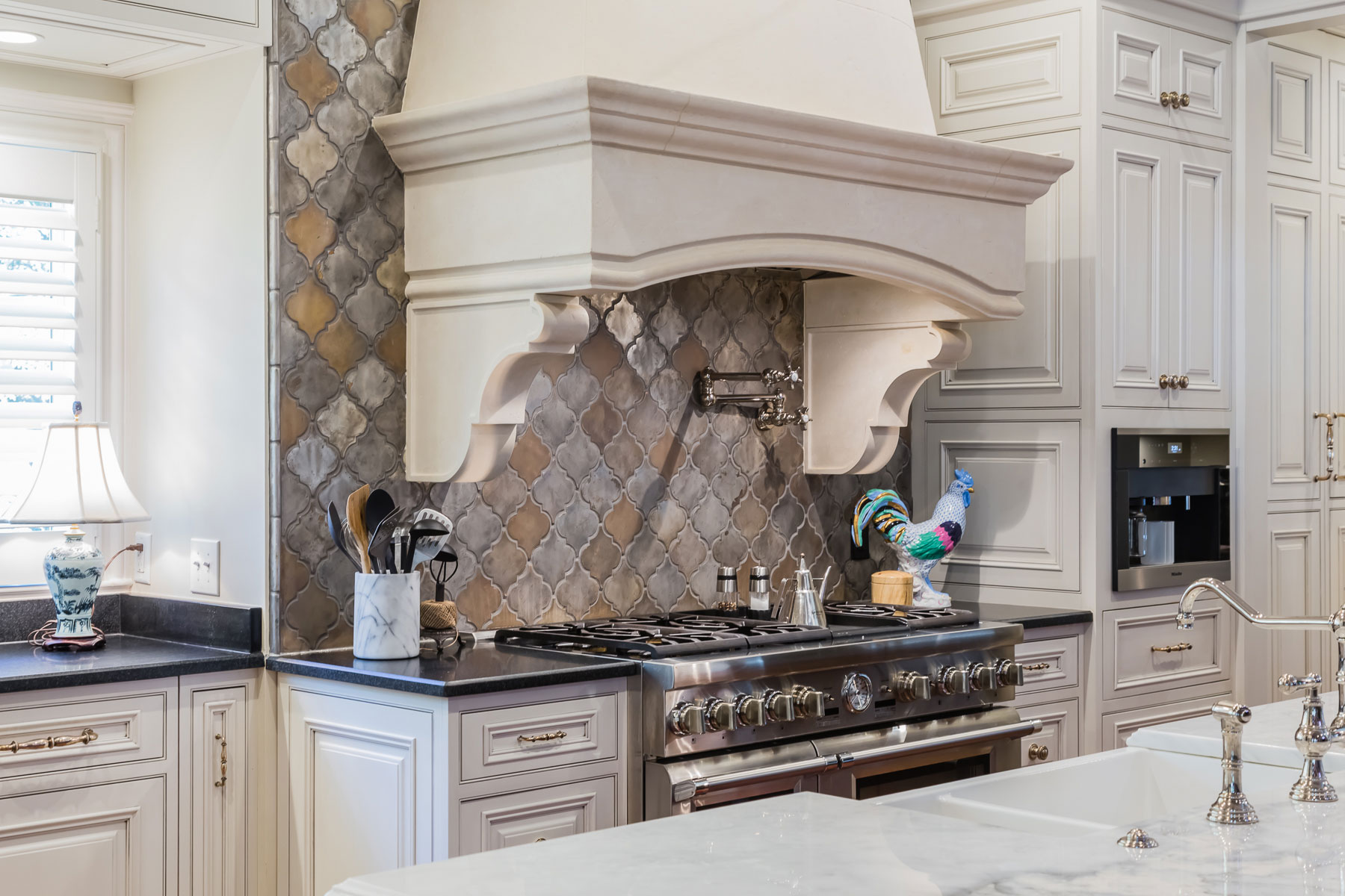 Format Painted White Kitchen with Walnut Island