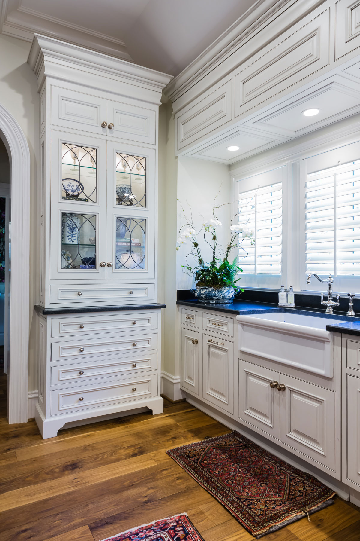 Format Painted White Kitchen with Walnut Island