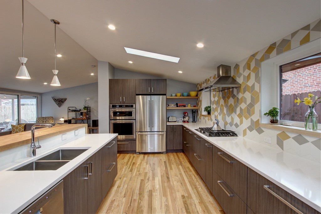 Galley Style Mid Century Modern Kitchen