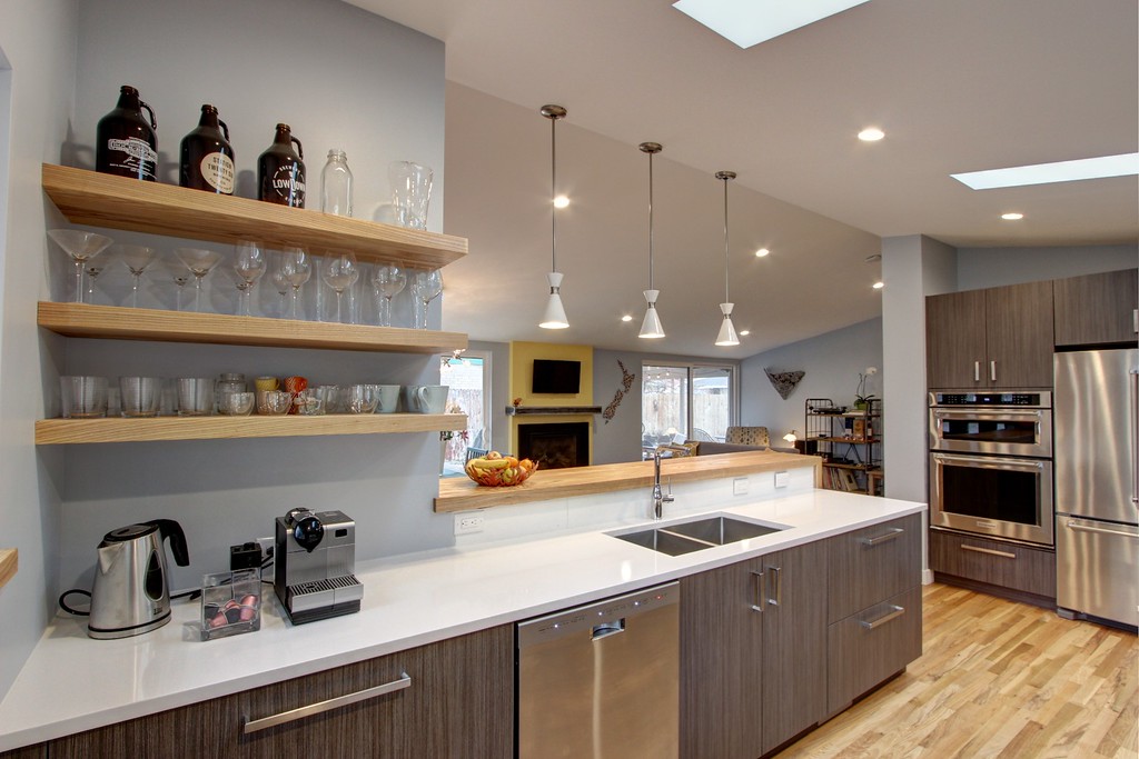 Galley Style Mid Century Modern Kitchen
