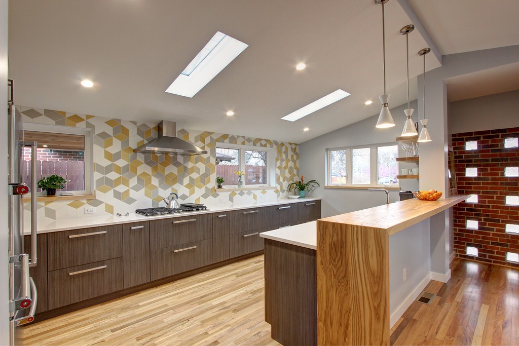 Galley Style Mid Century Modern Kitchen