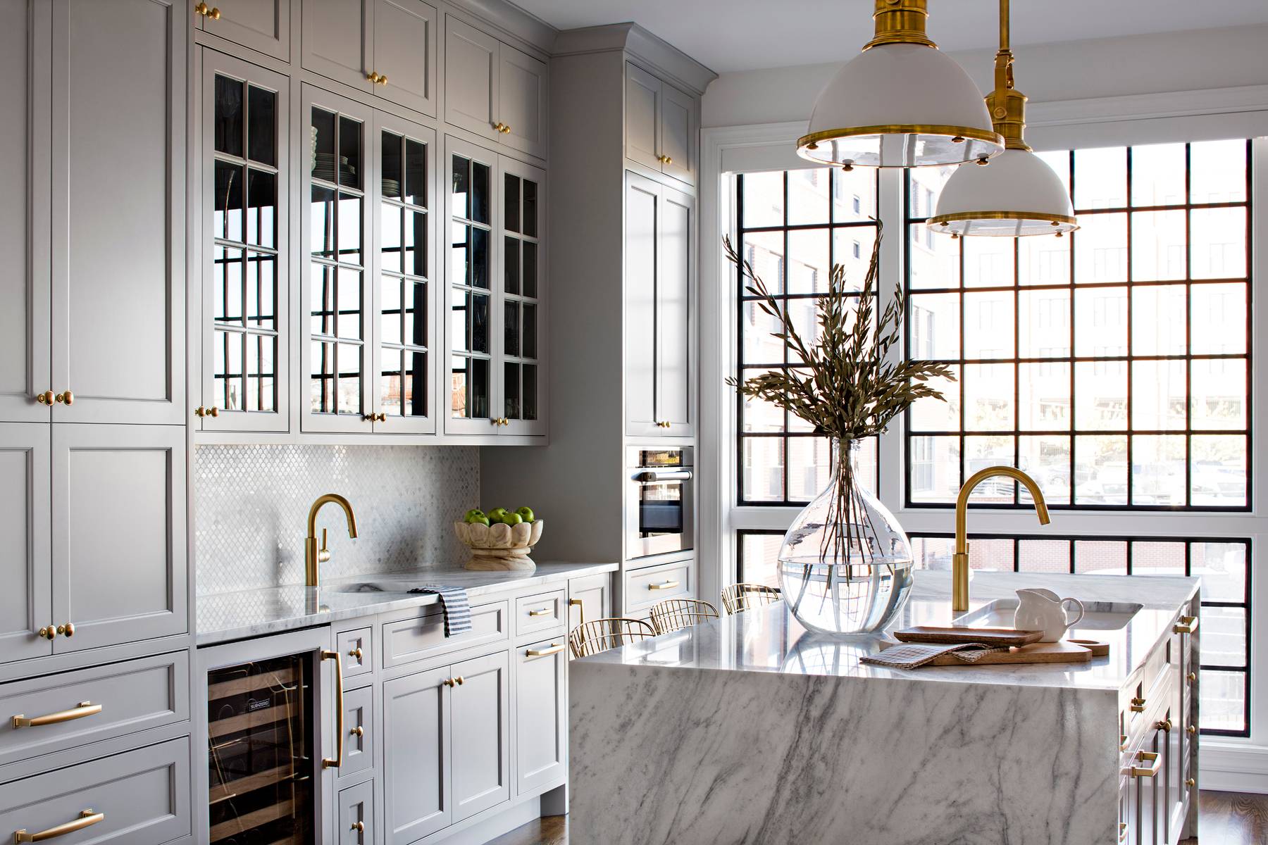 Gray painted kitchen