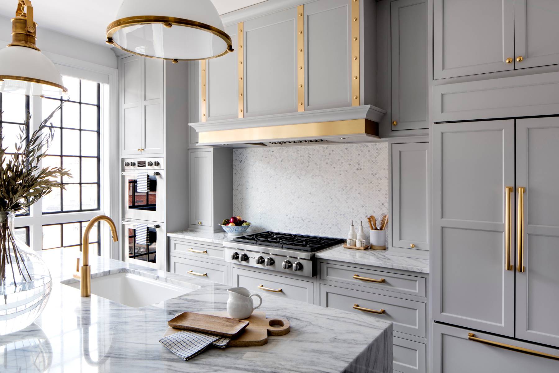 gray painted kitchen