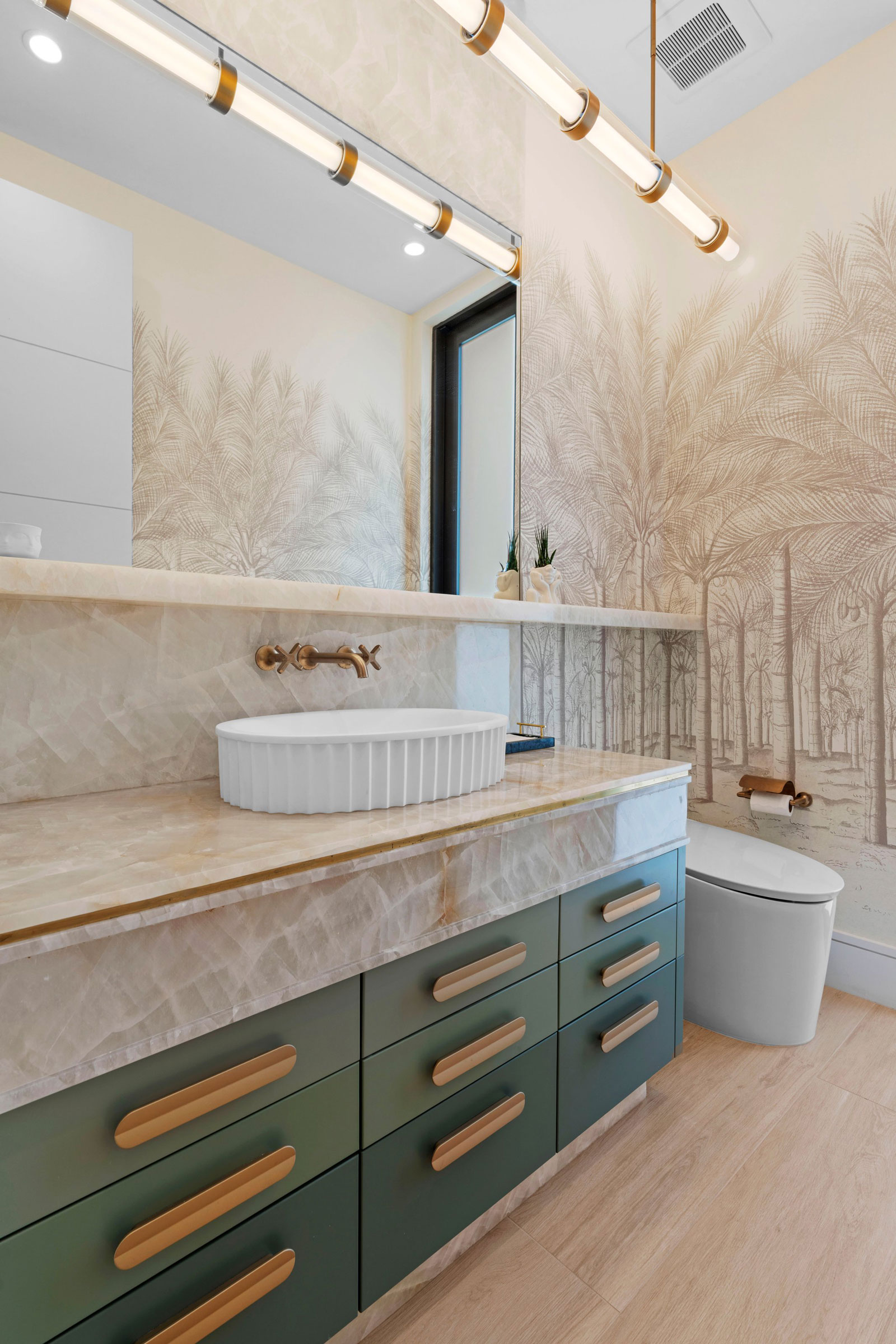 Green Ombre Custom Vanity