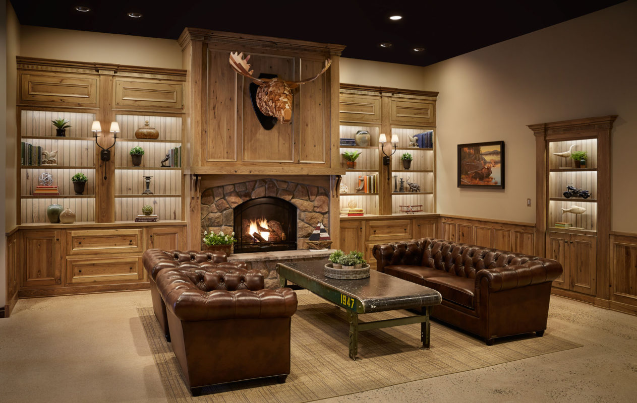 Library in Rustic Hickory