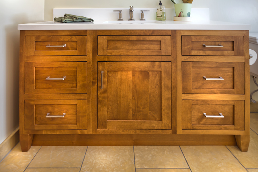 Medium Brown Bathroom Vanities