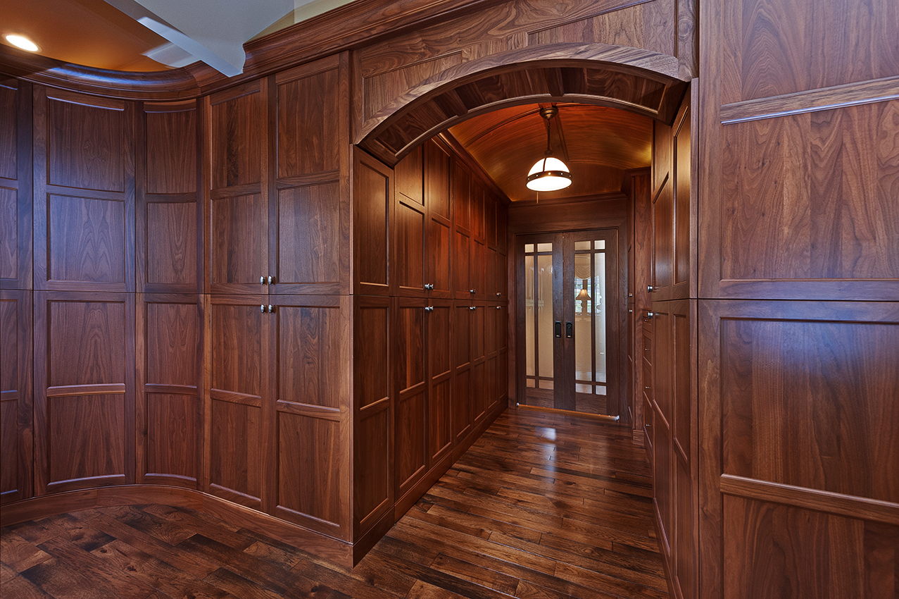 Mid Tone Finished Walnut Hallway
