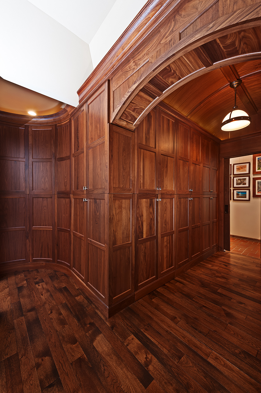 Mid Tone Finished Walnut Hallway