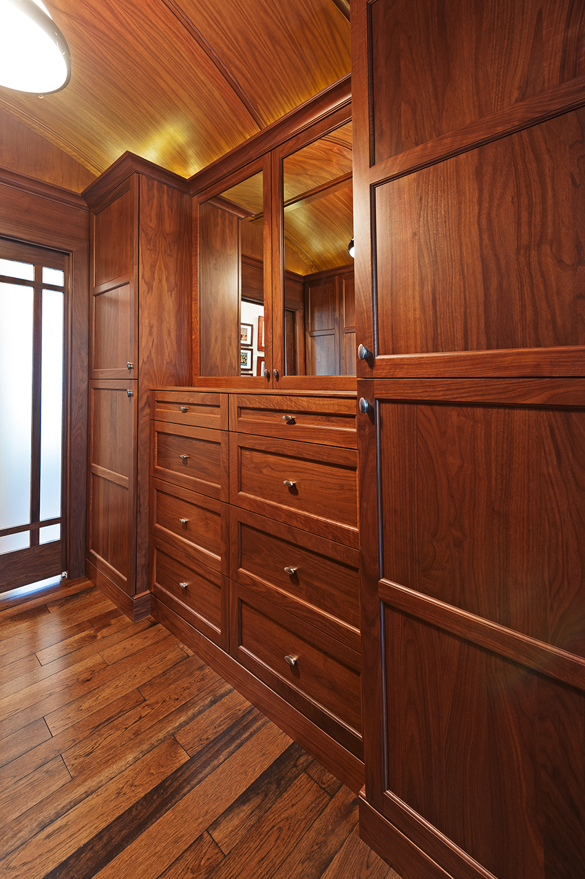 Mid Tone Finished Walnut Hallway