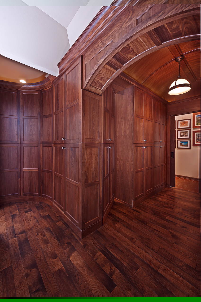 Mid Tone Finished Walnut Hallway