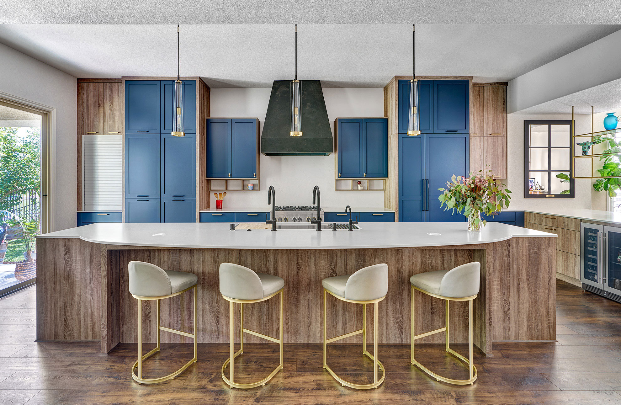 Modern Rustic & Blue Kitchen
