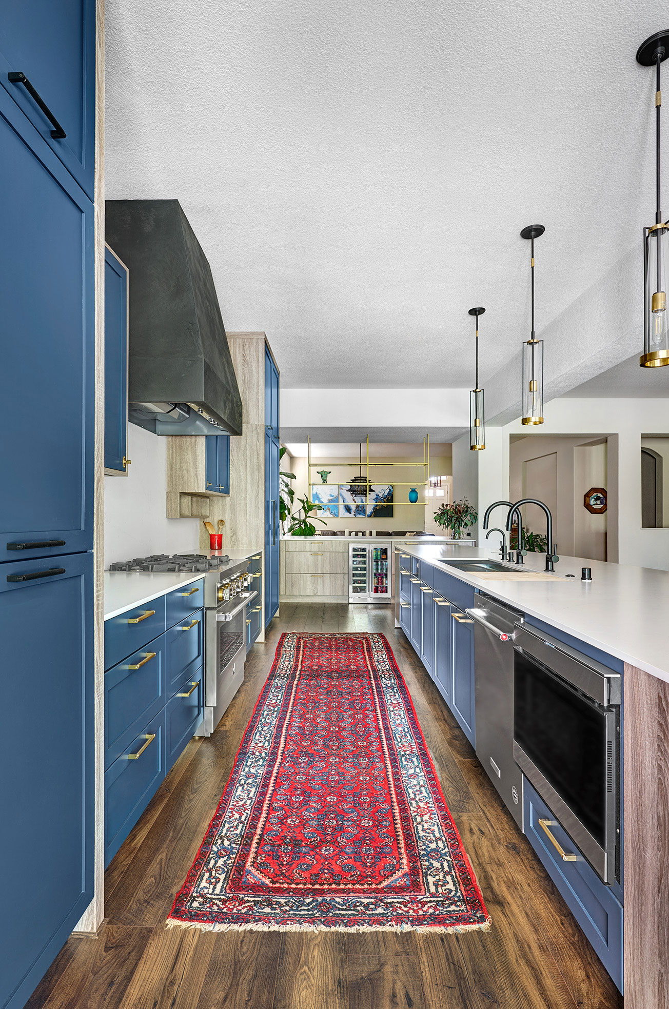 Modern Rustic & Blue Kitchen