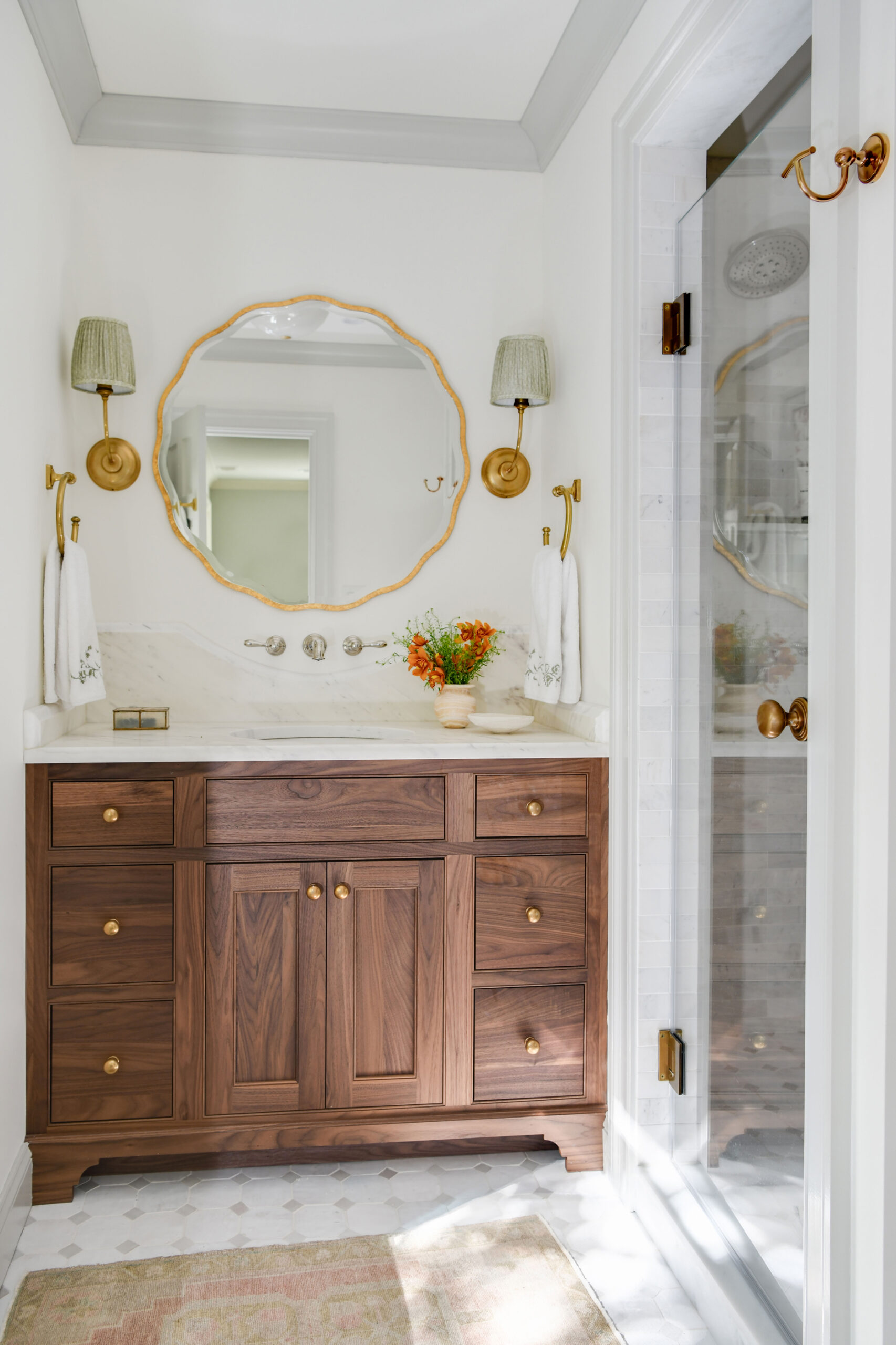 Natural Walnut Inset Vanity
