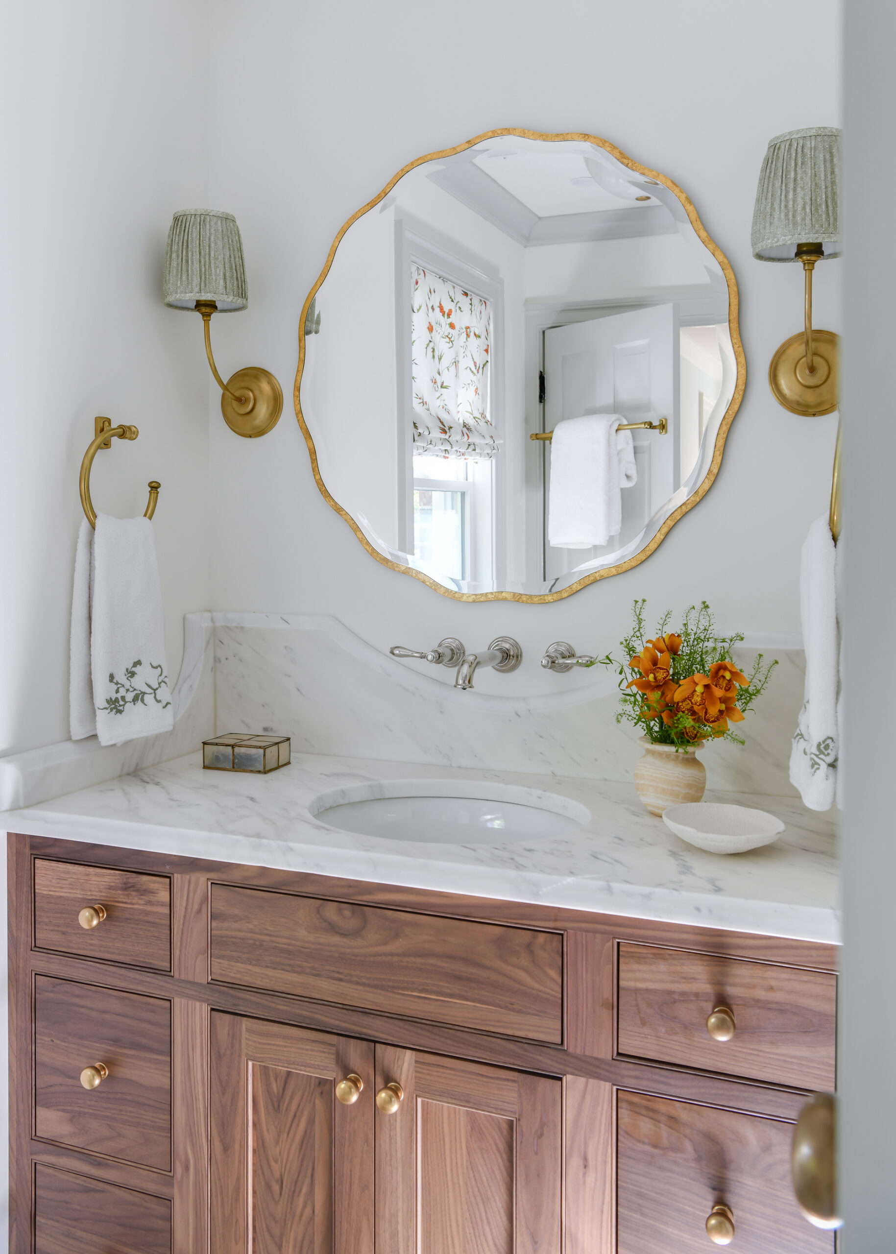 Natural Walnut Inset Vanity