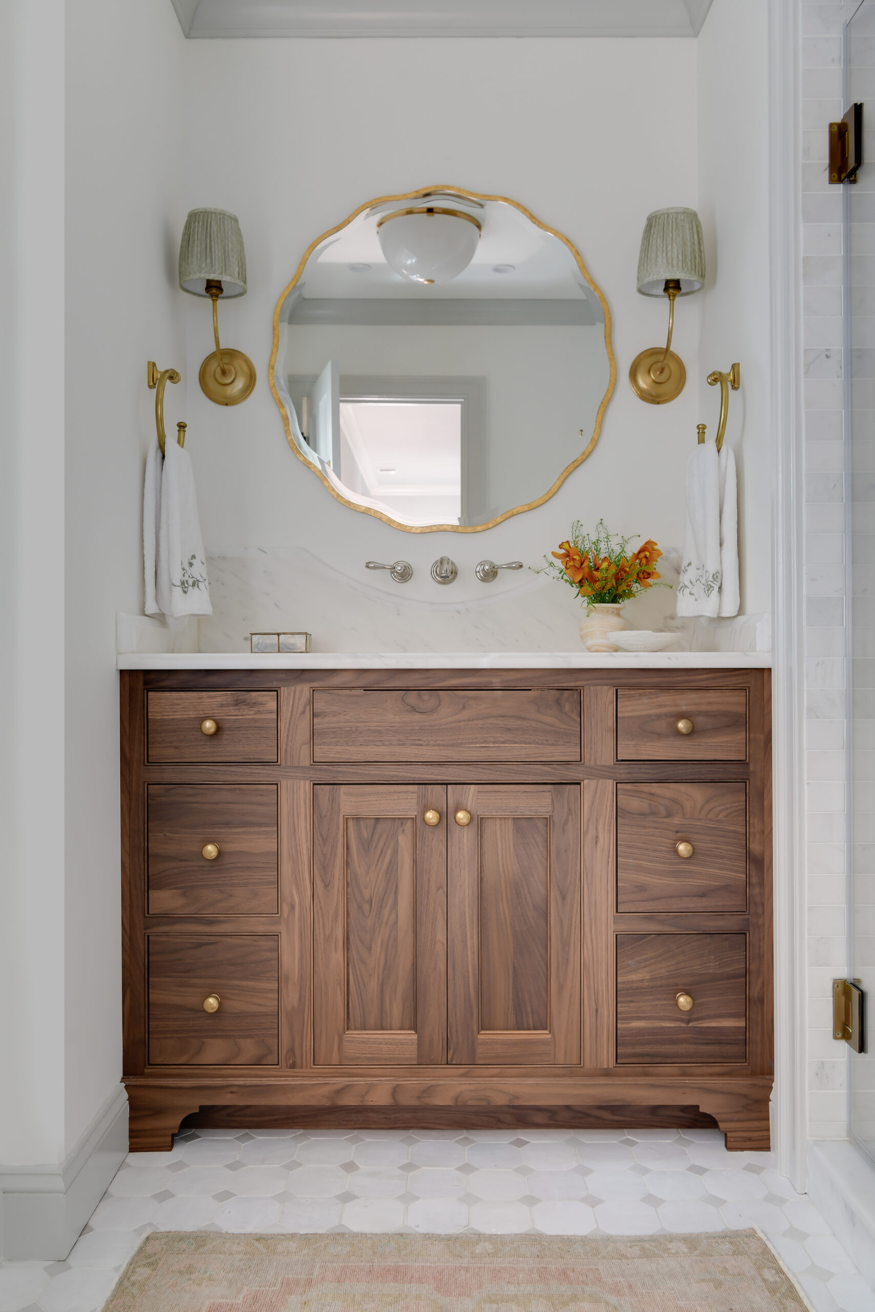 Natural Walnut Inset Vanity