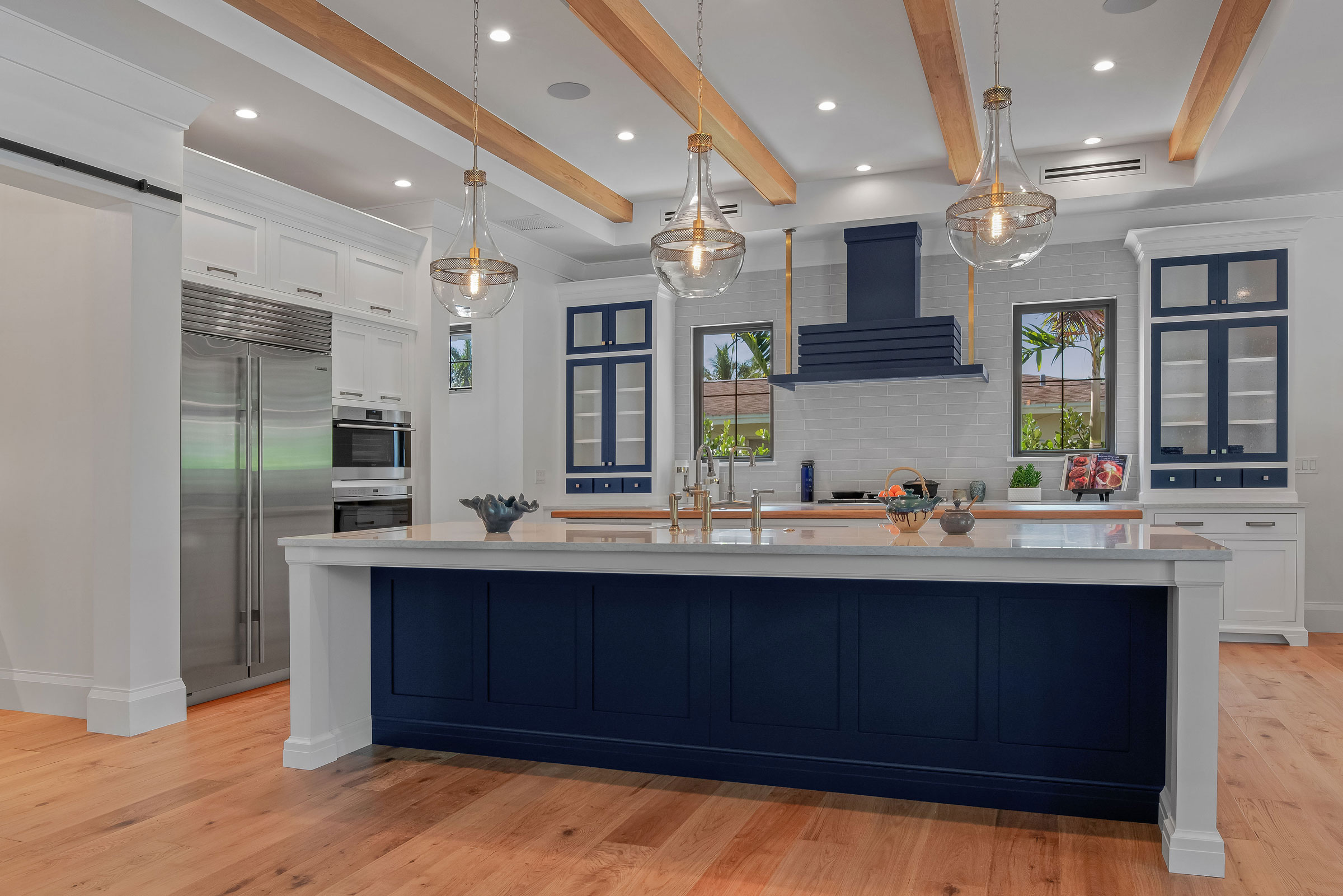 Navy Blue & White Transitional Kitchen
