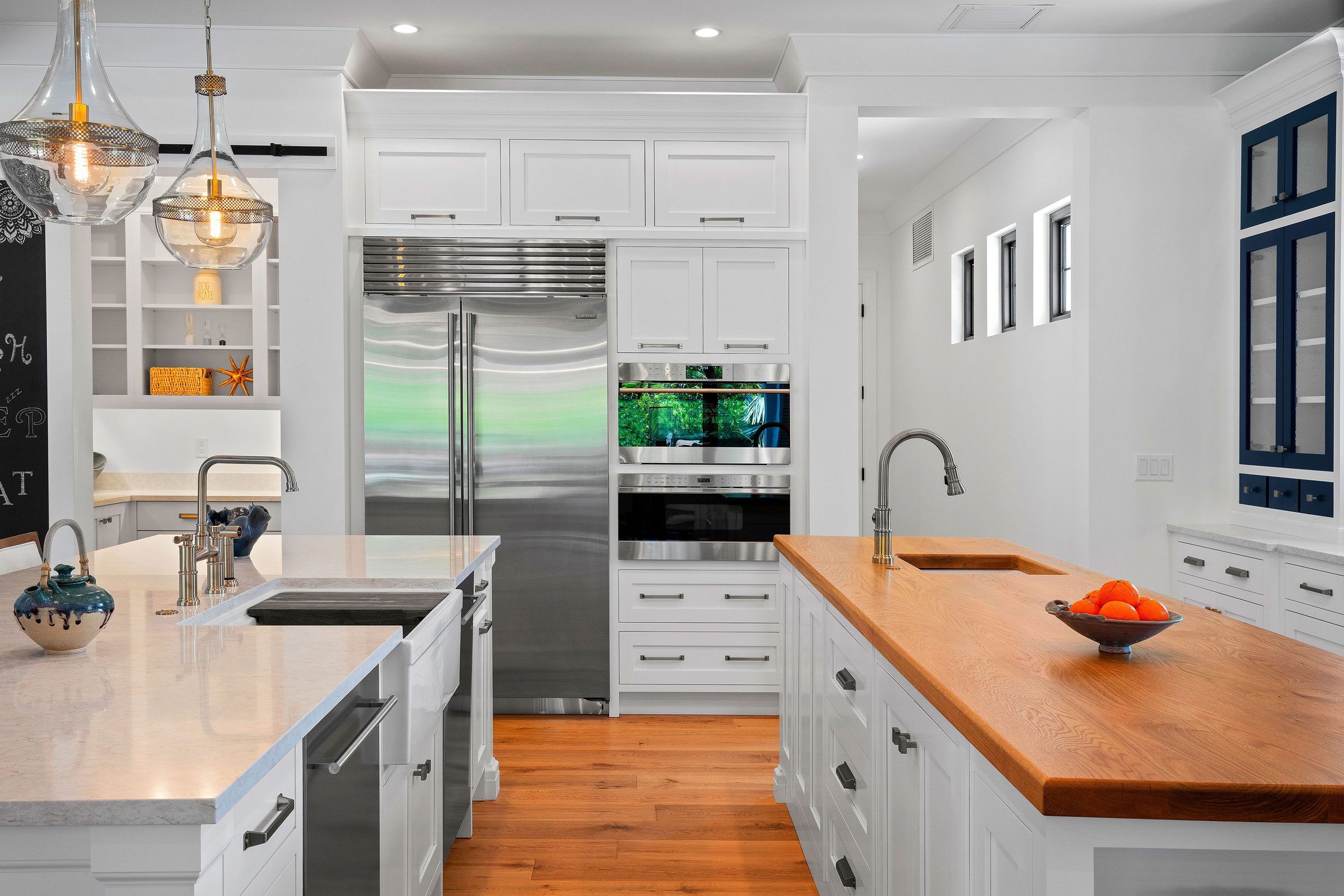 Navy Blue & White Transitional Kitchen