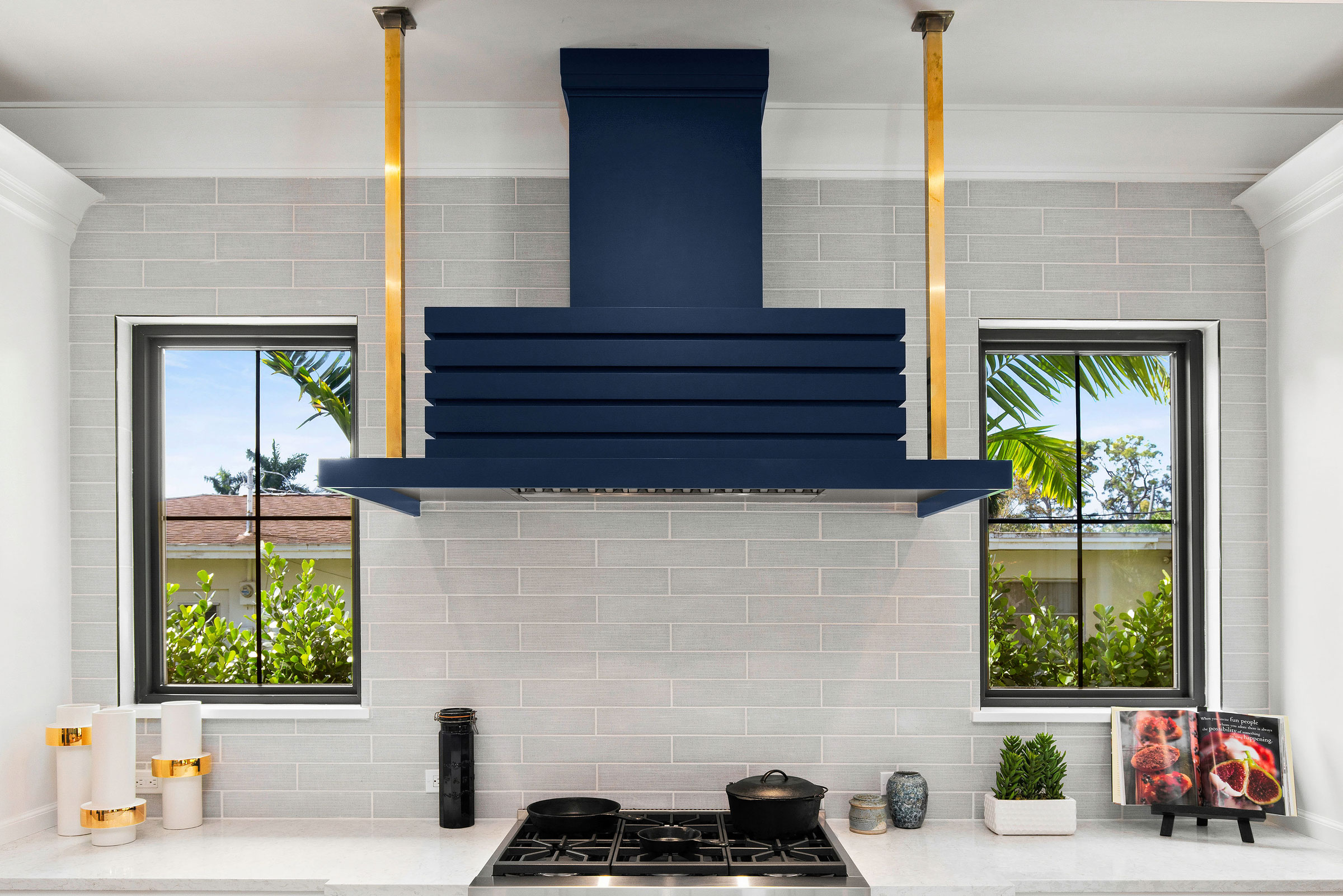 Navy Blue & White Transitional Kitchen