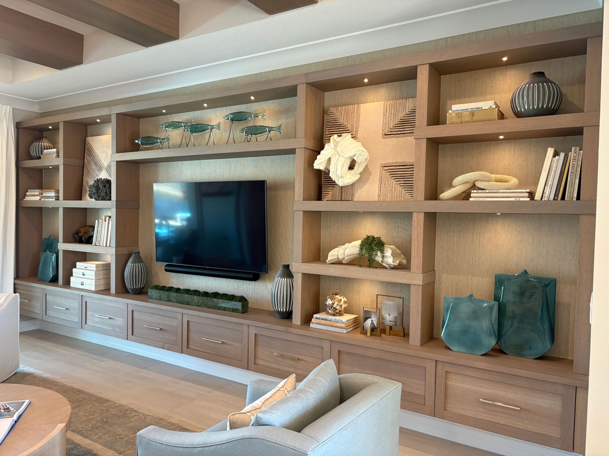 Organic Great Room Cabinetry