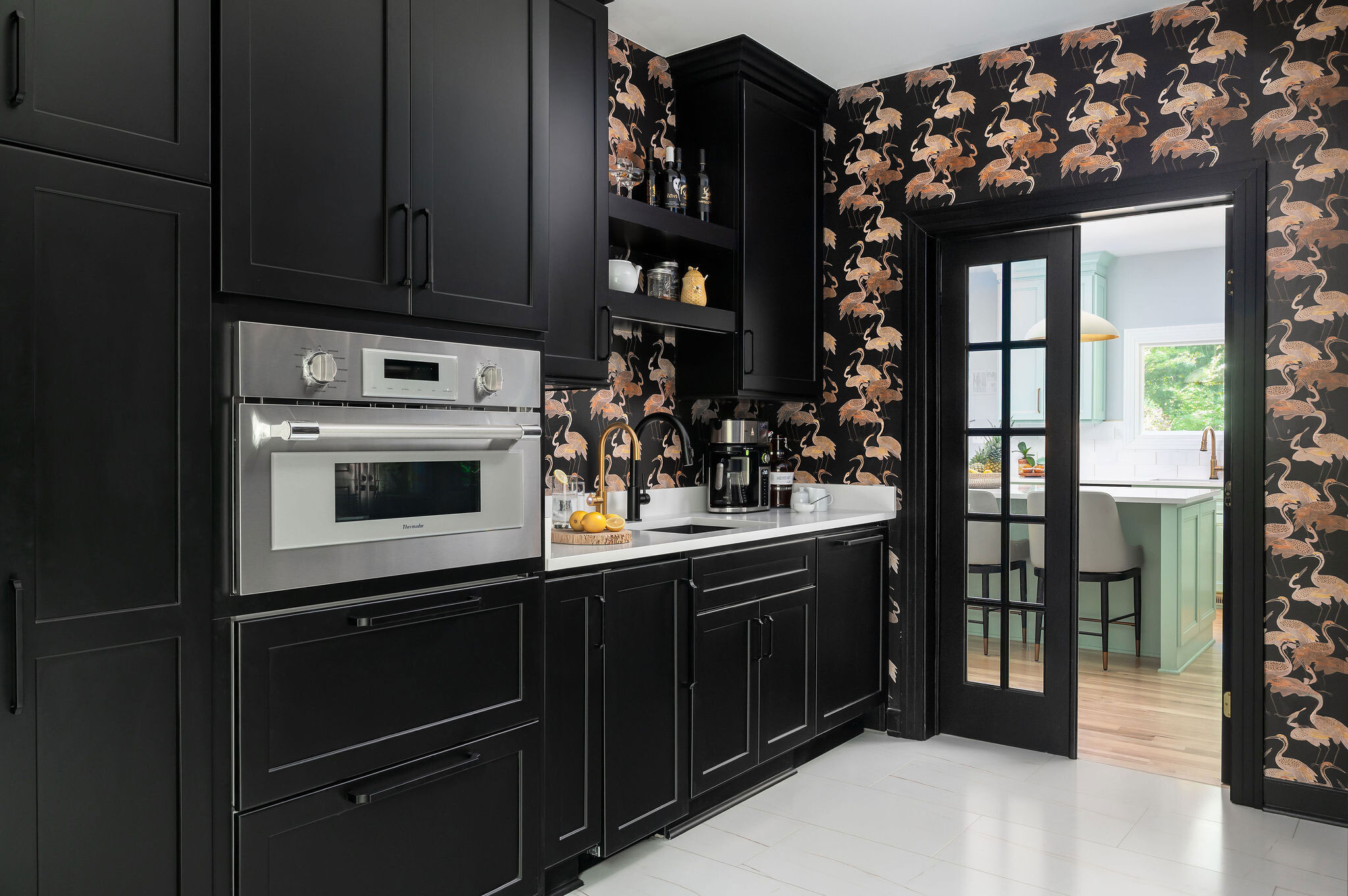 Painted Black Pantry Mudroom