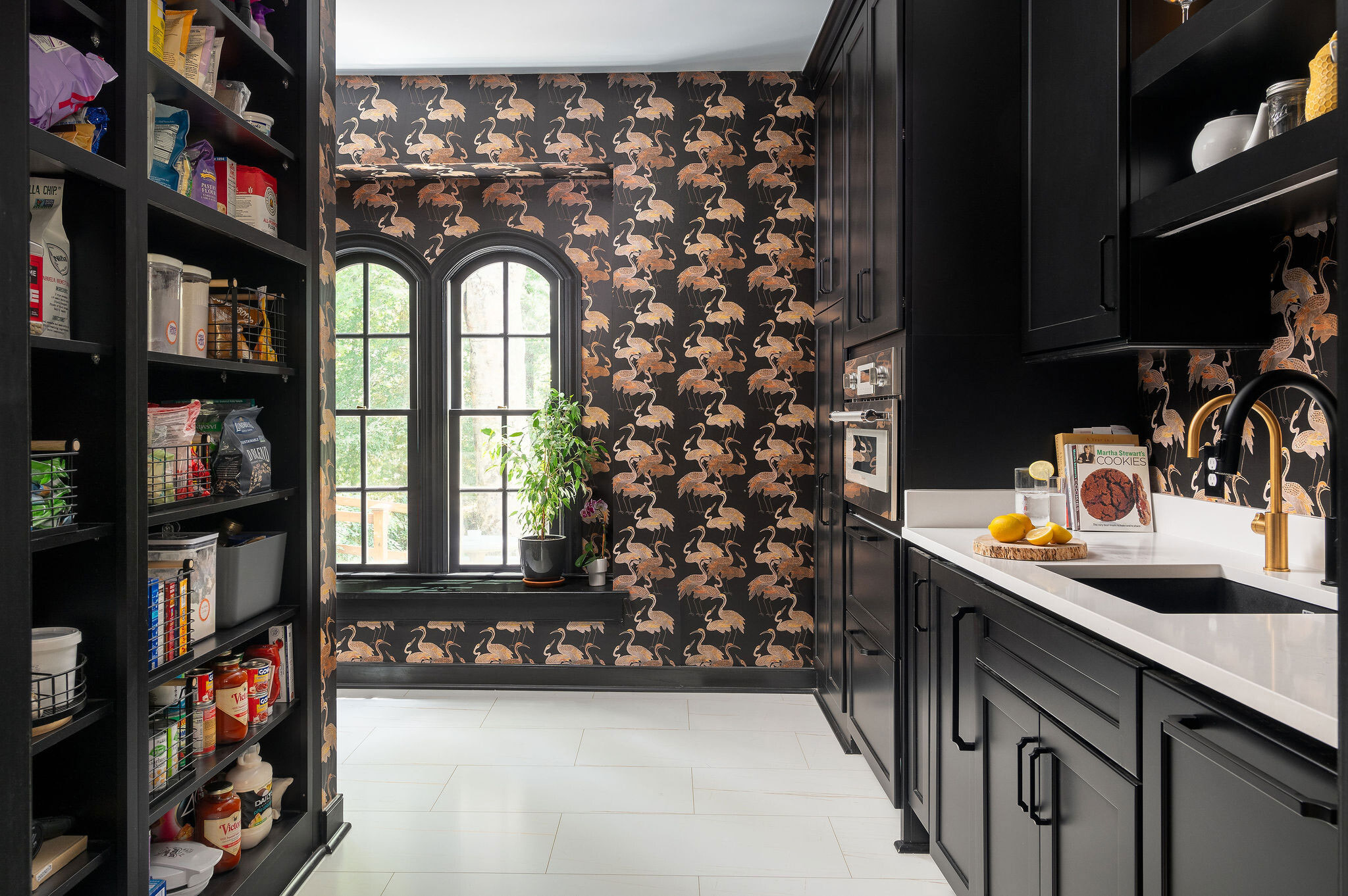 Painted Black Pantry Mudroom