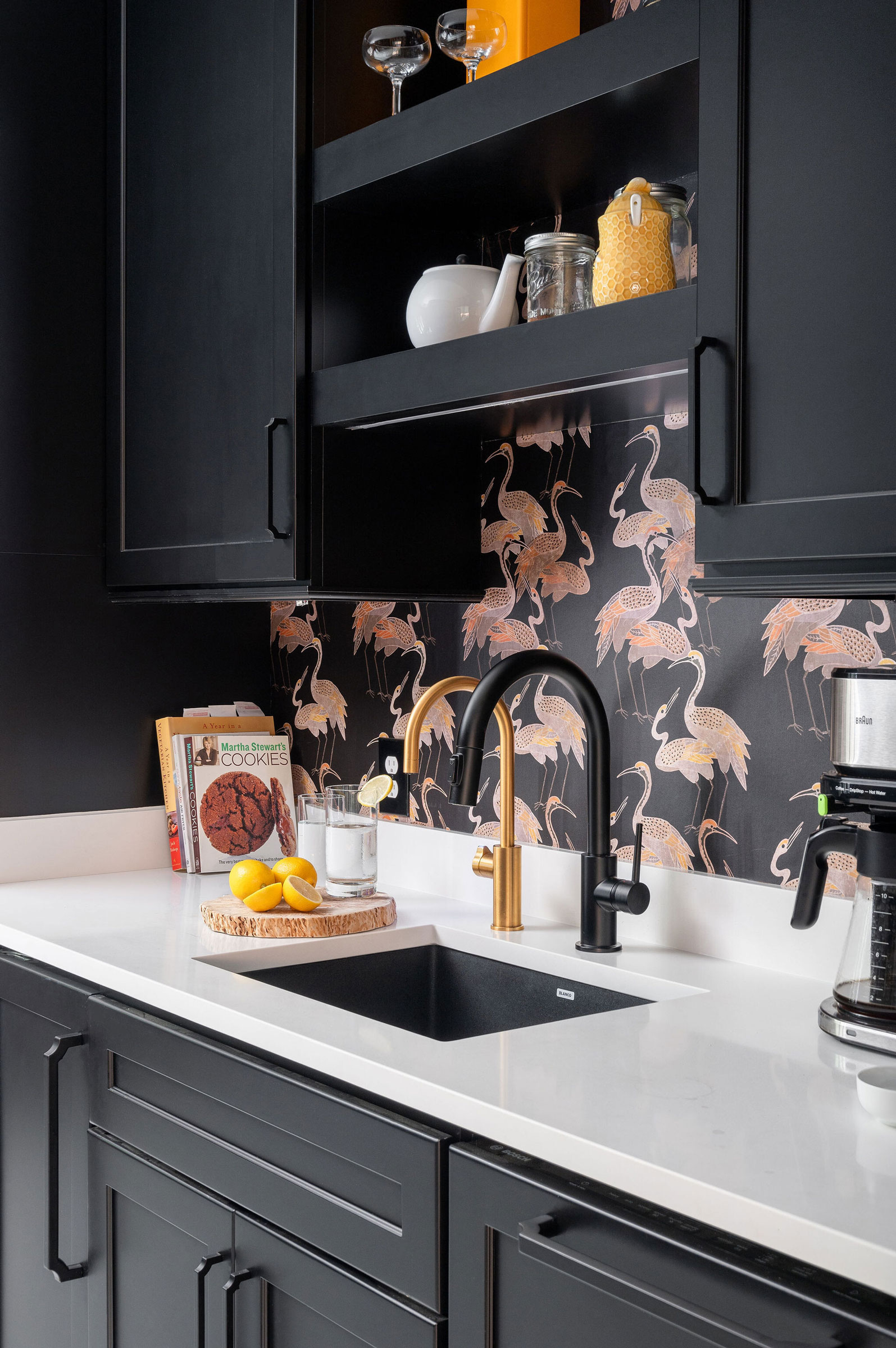 Painted Black Pantry Mudroom