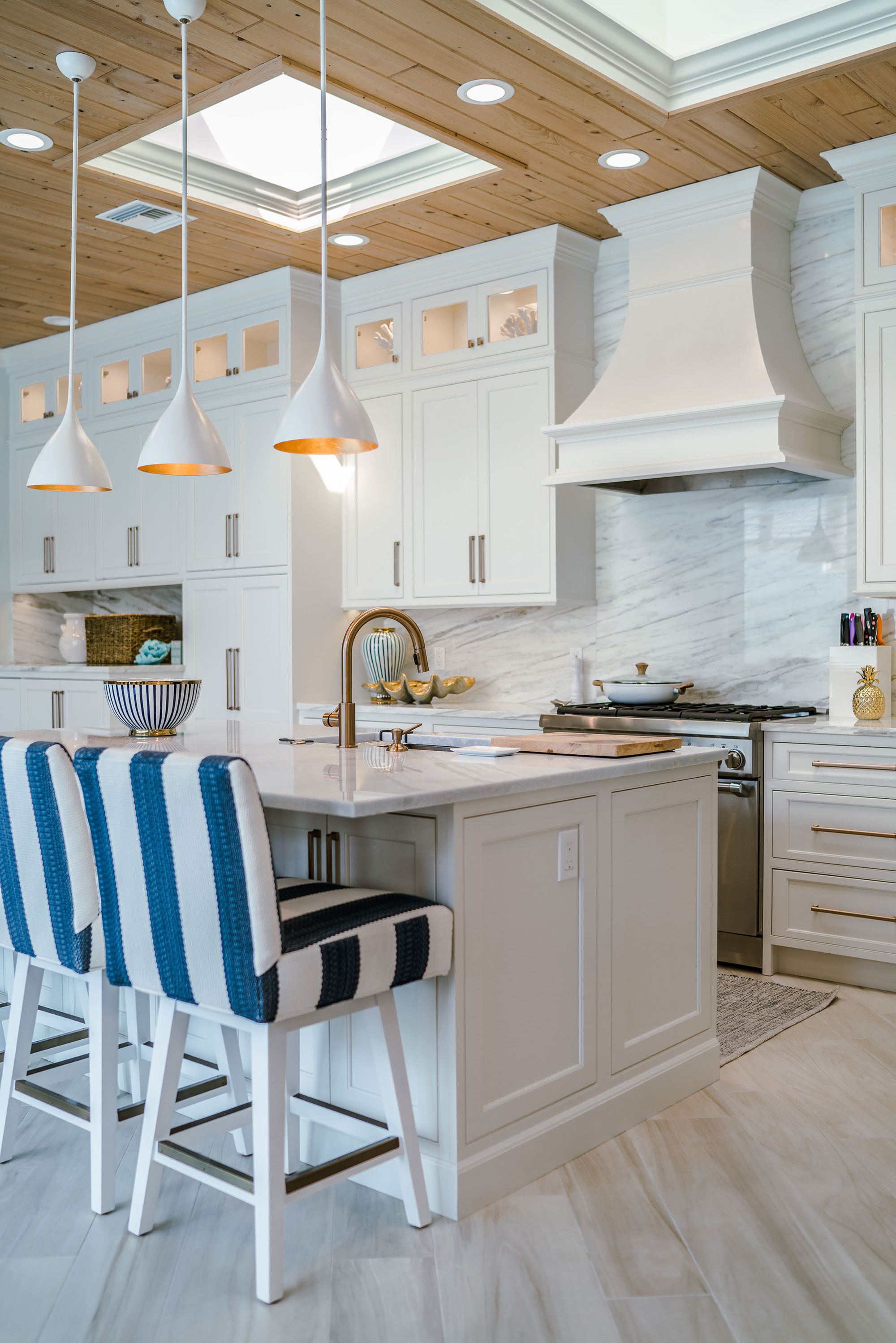 Painted White Transitonal Kitchen