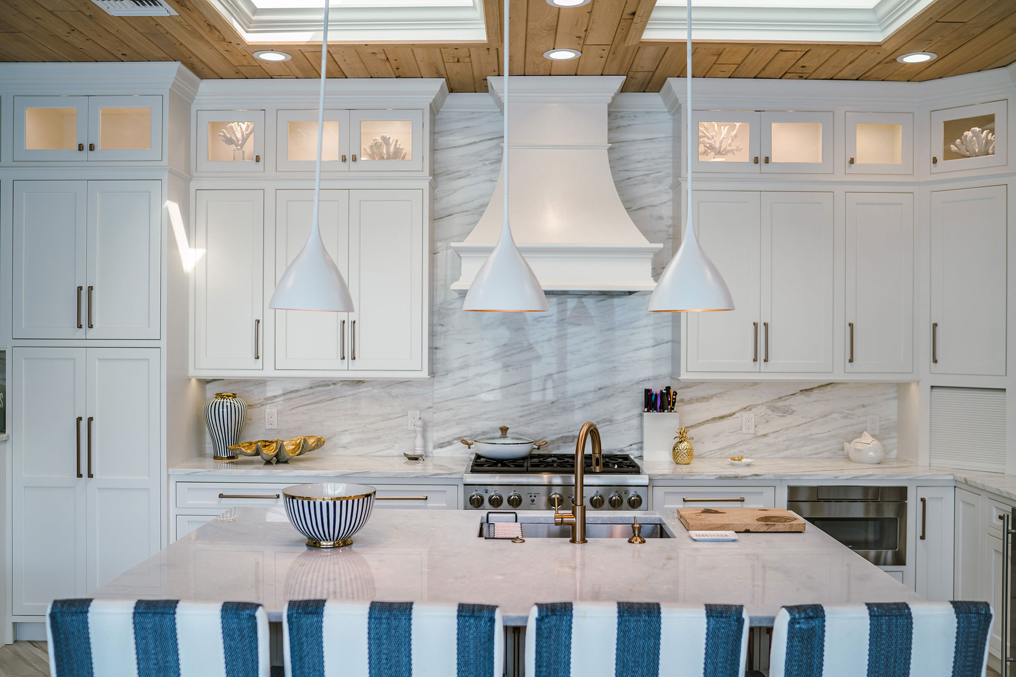 Painted White Transitonal Kitchen