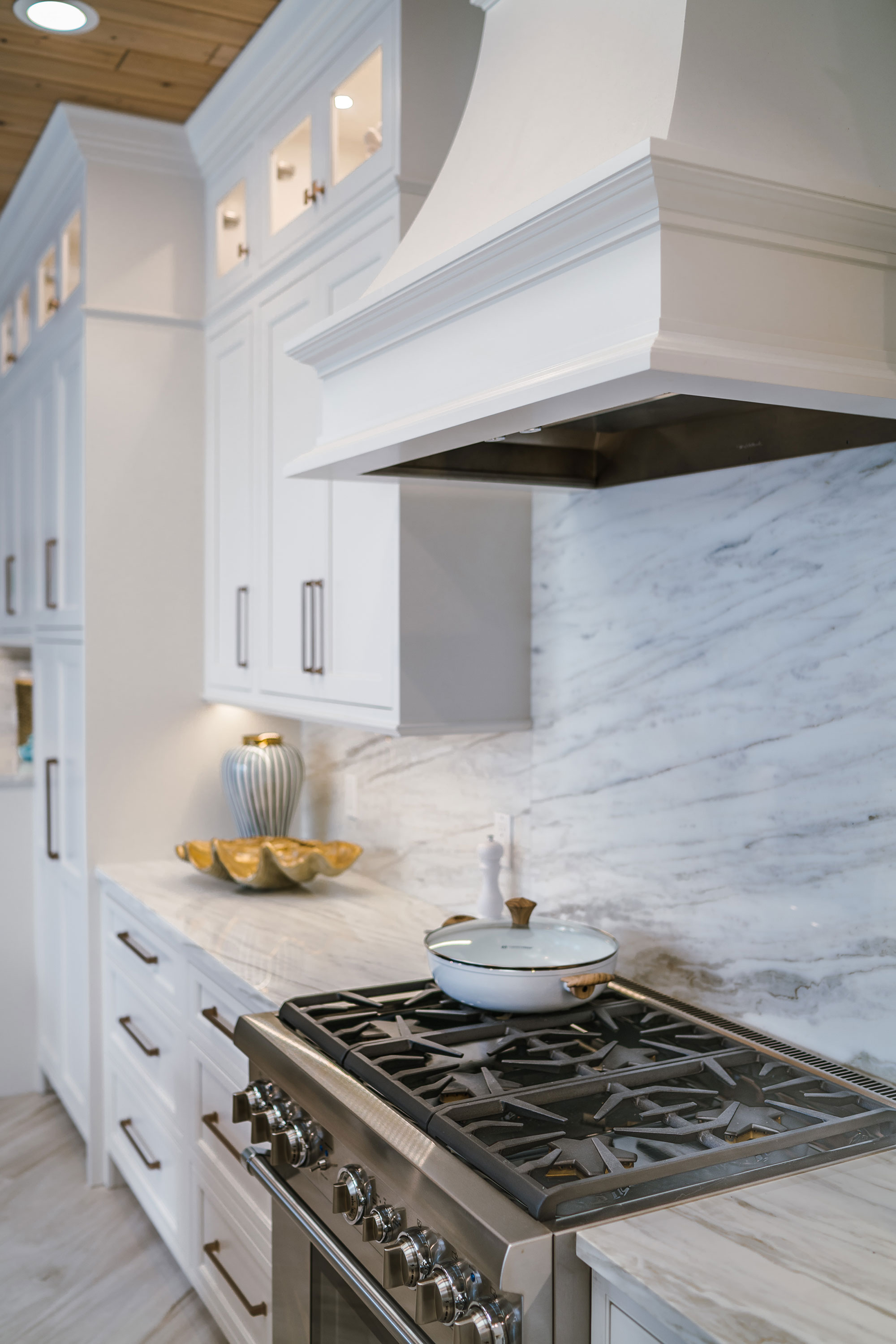Painted White Transitonal Kitchen