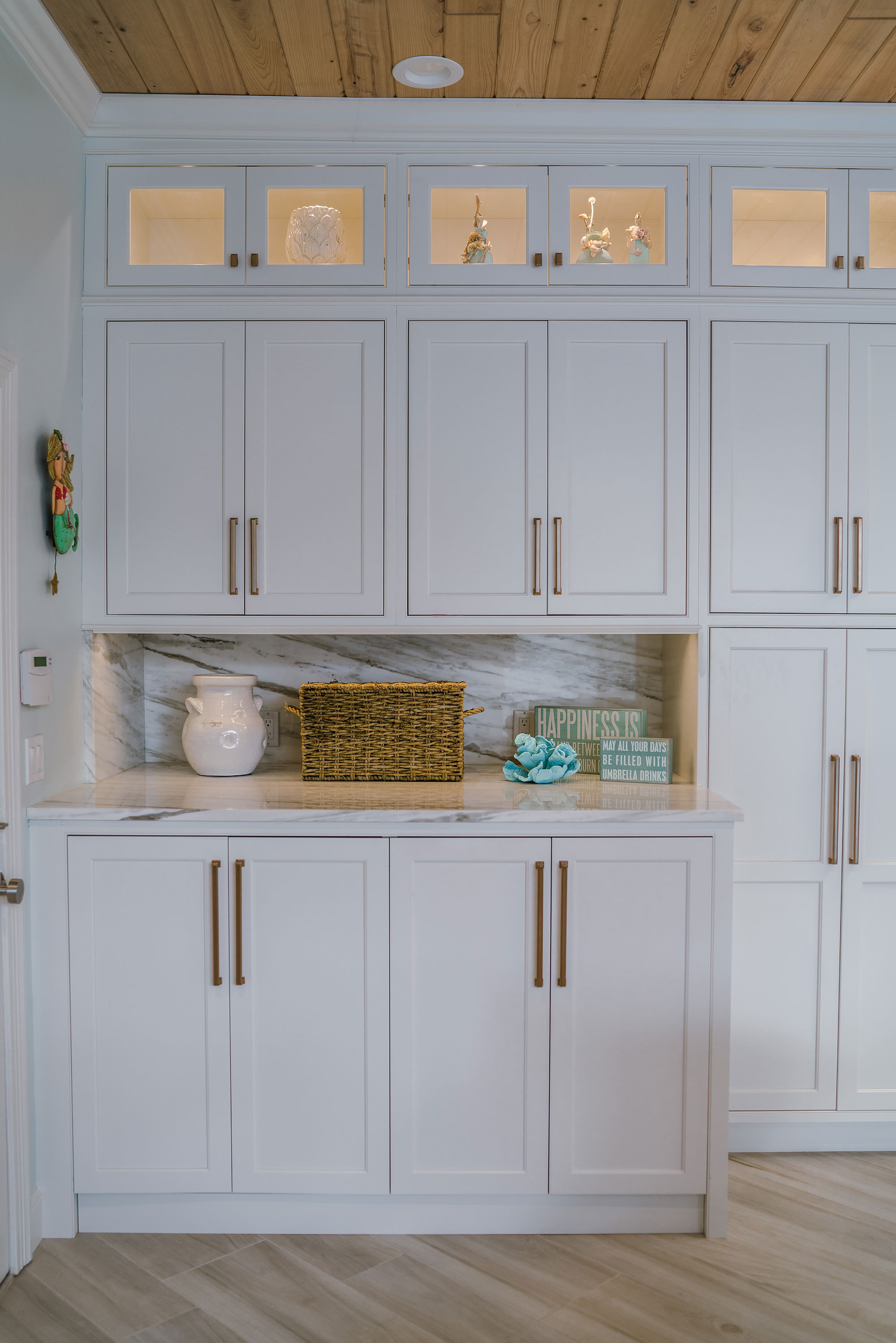 Painted White Transitonal Kitchen