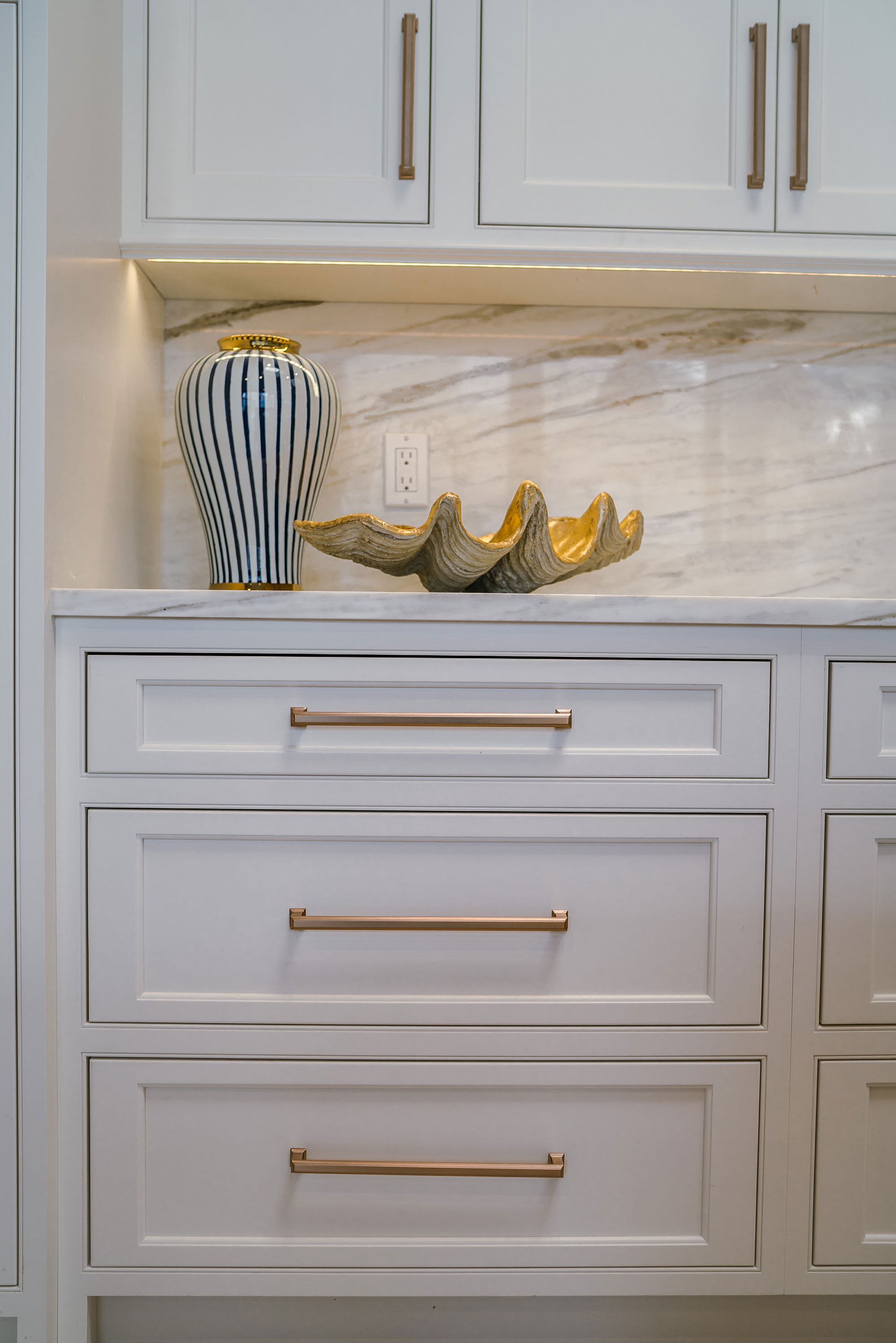 Painted White Transitonal Kitchen