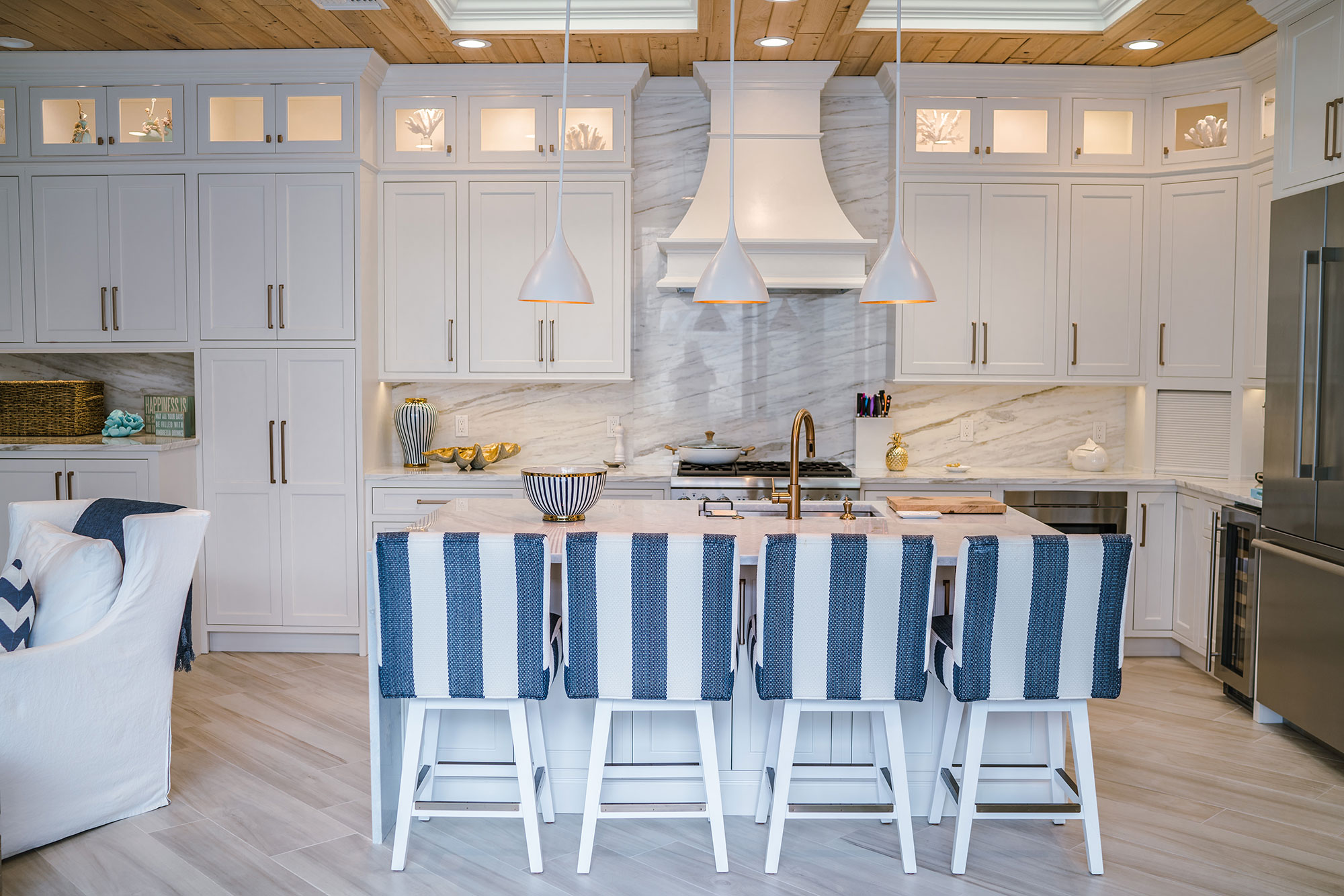 Painted White Transitional Kitchen