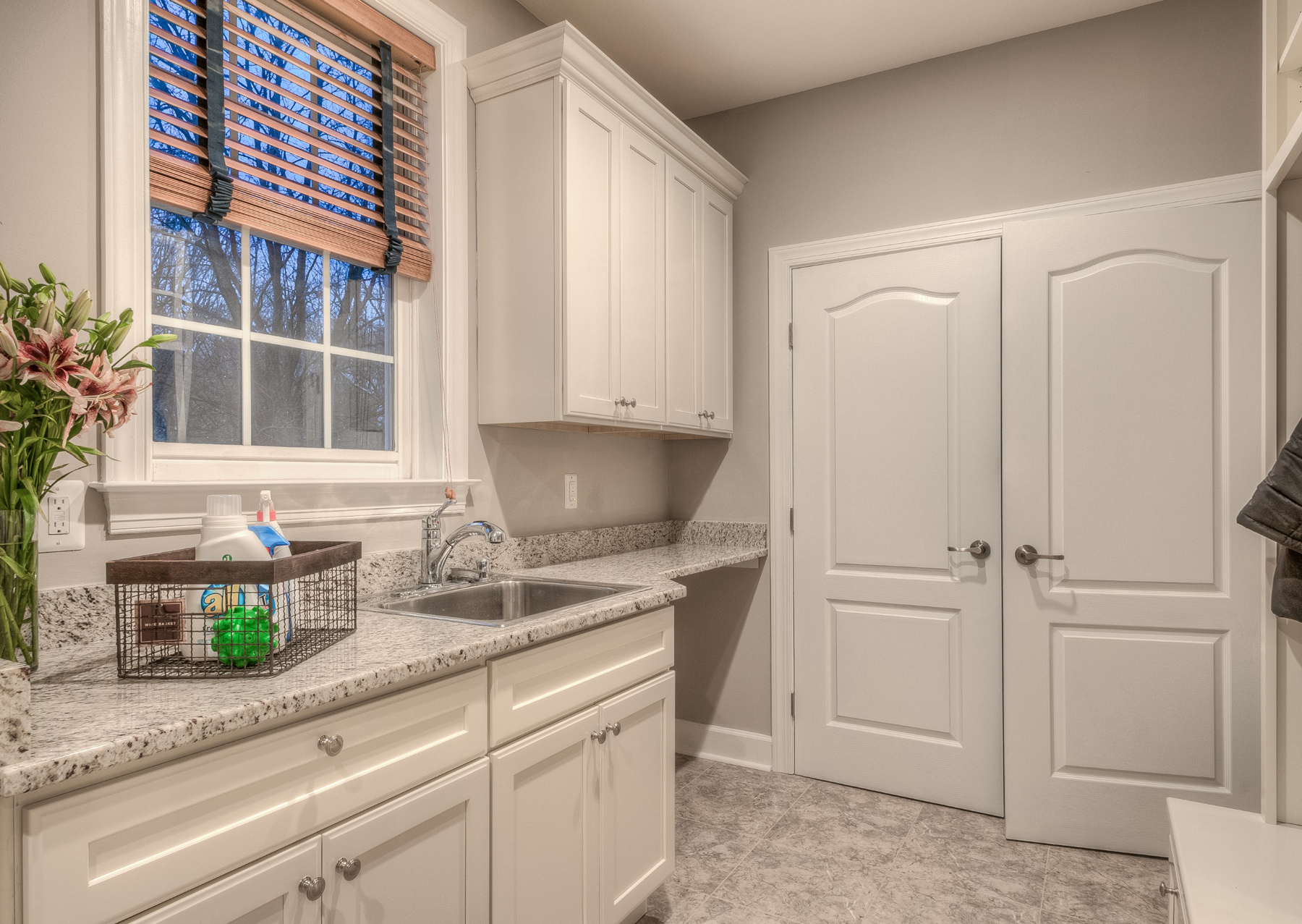 Painted White Mudroom