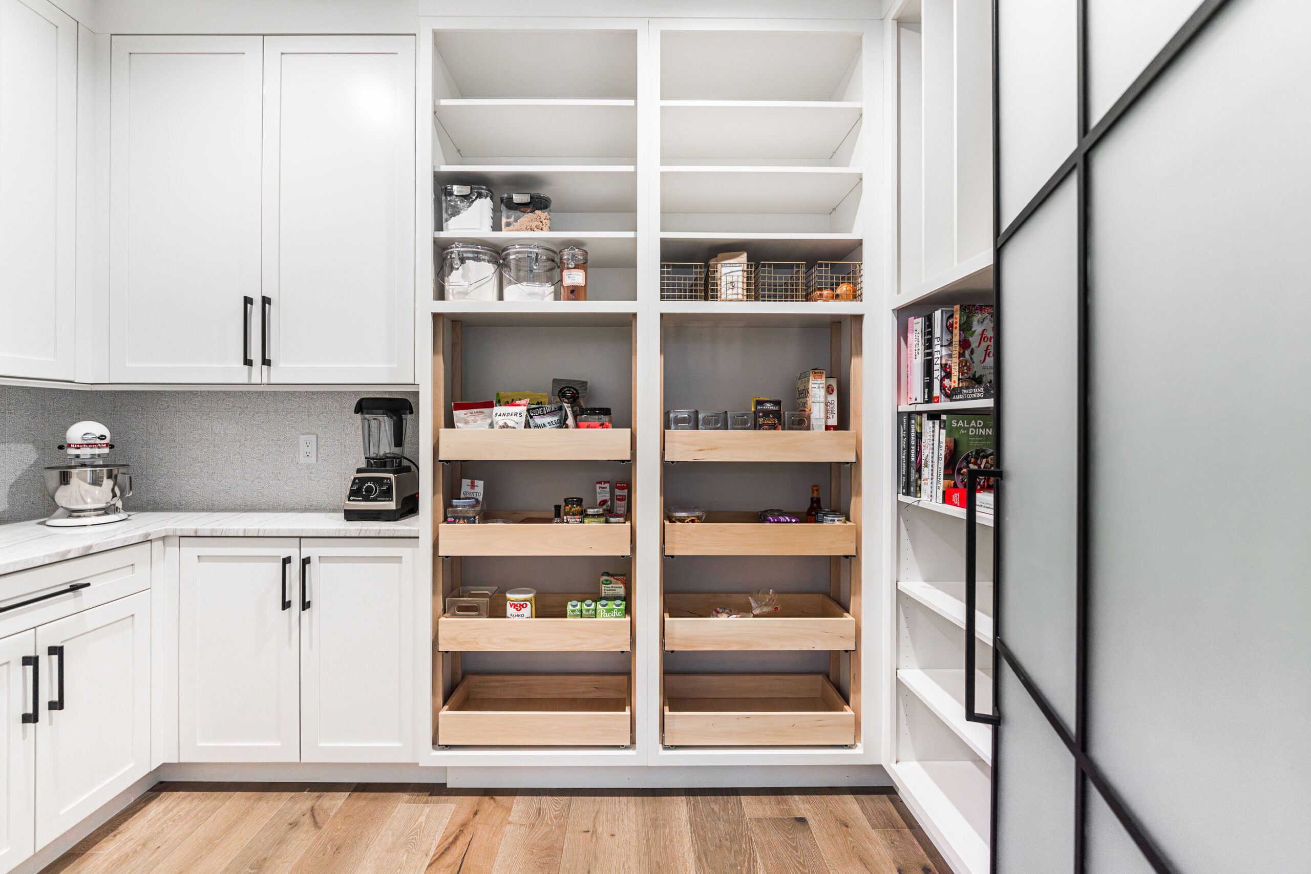 Pantry With Open Shelves