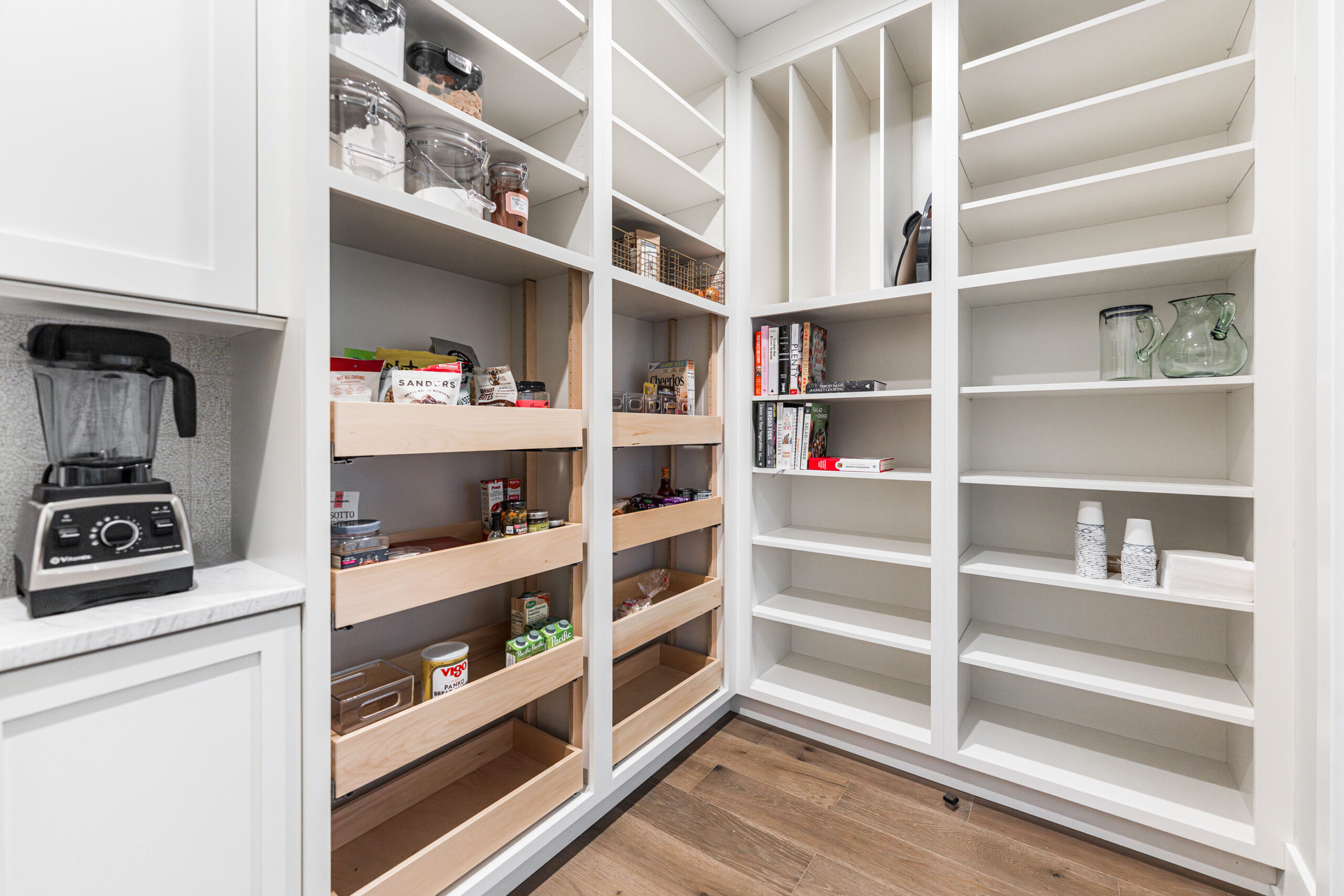 Pantry With Open Shelves