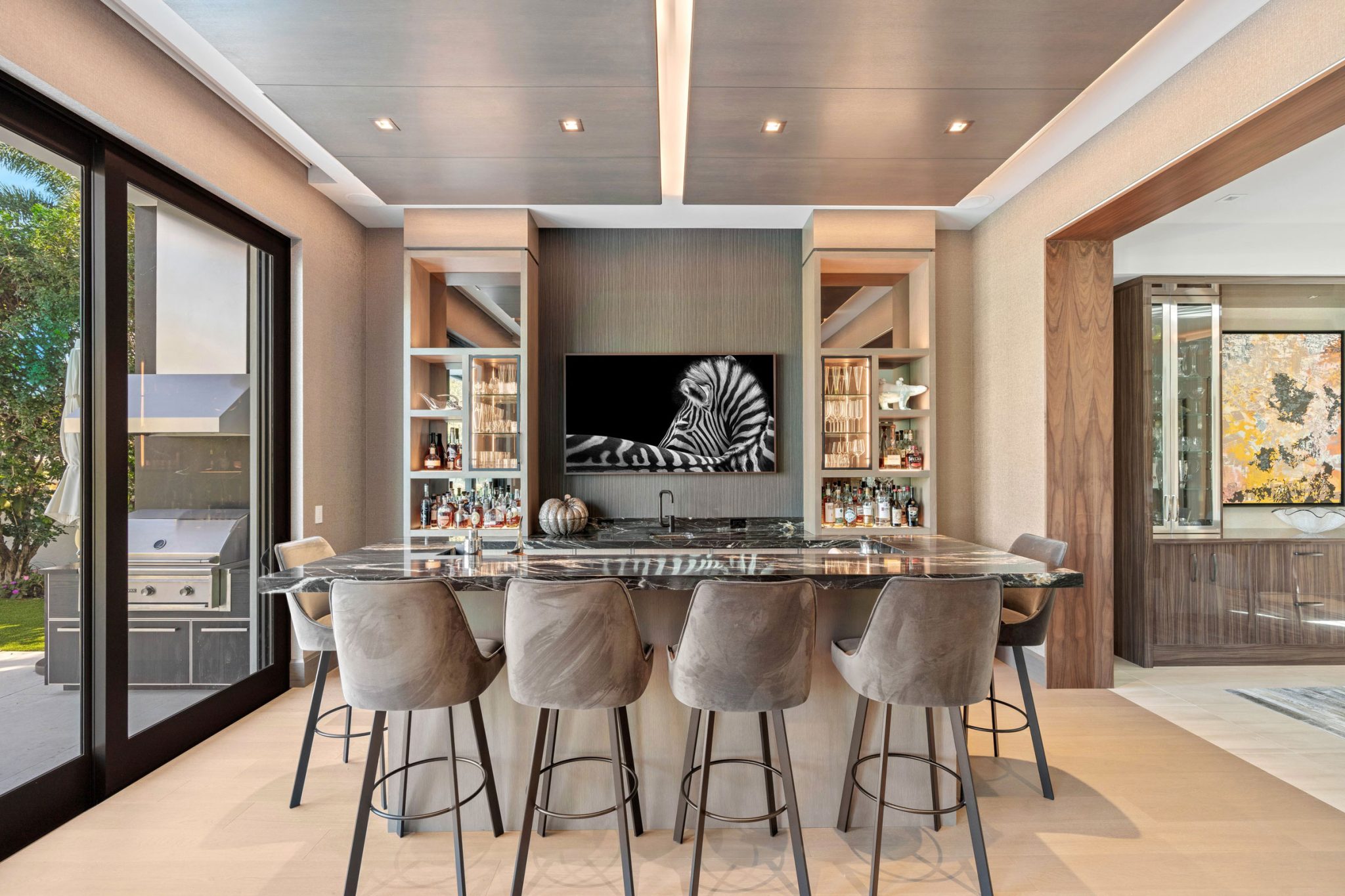 Refined Custom Home Bar