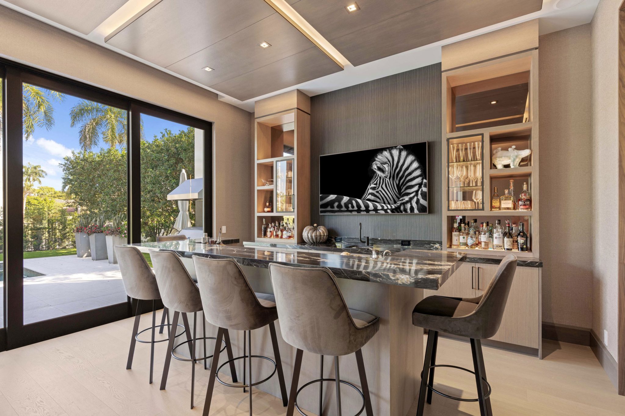 Refined Custom Home Bar