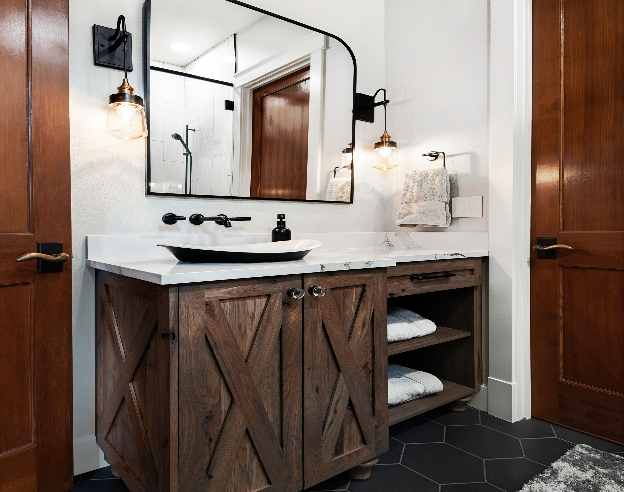 Rustic Northwest Guest Bathroom