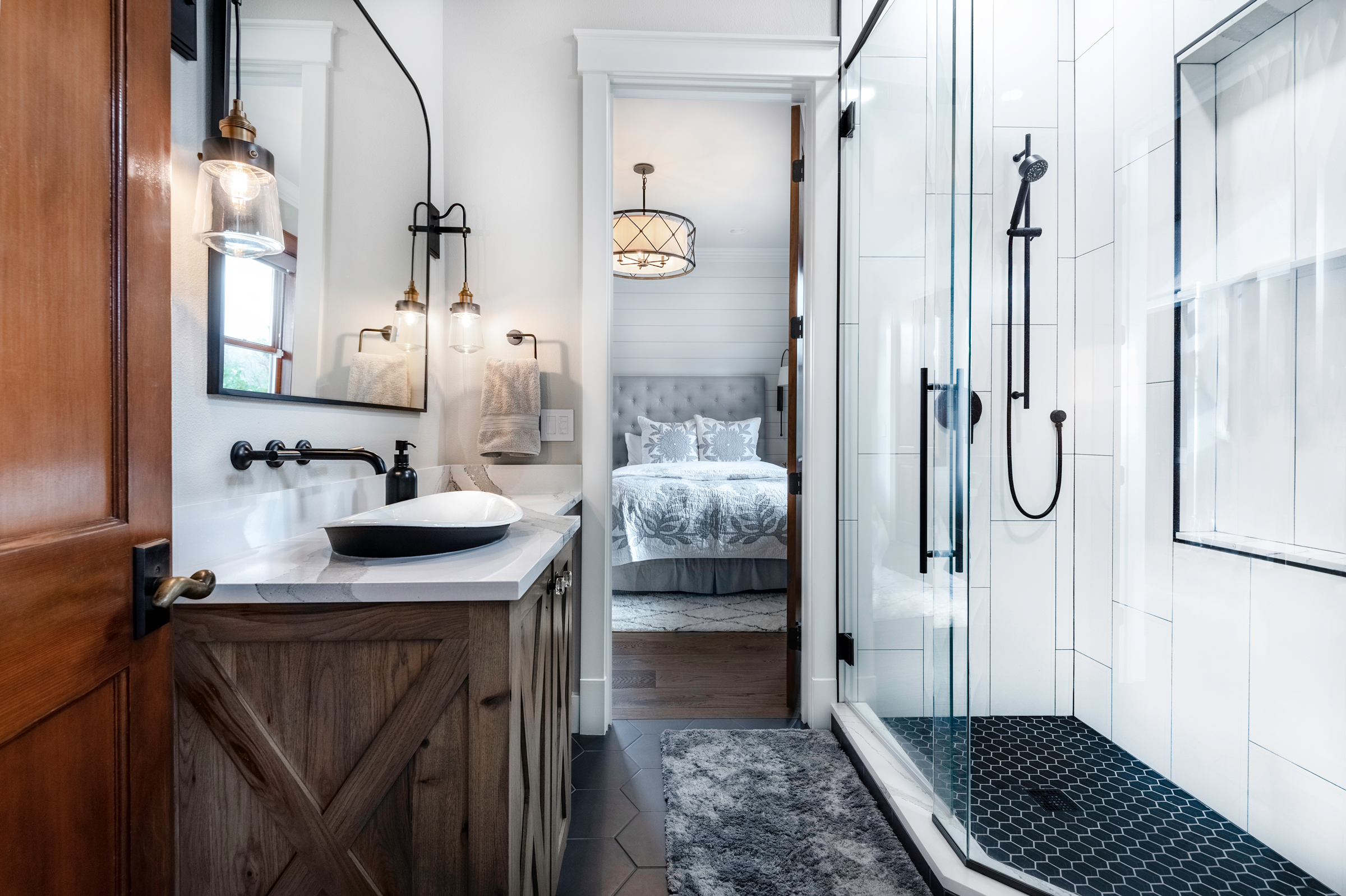 Rustic Northwest Guest Bathroom