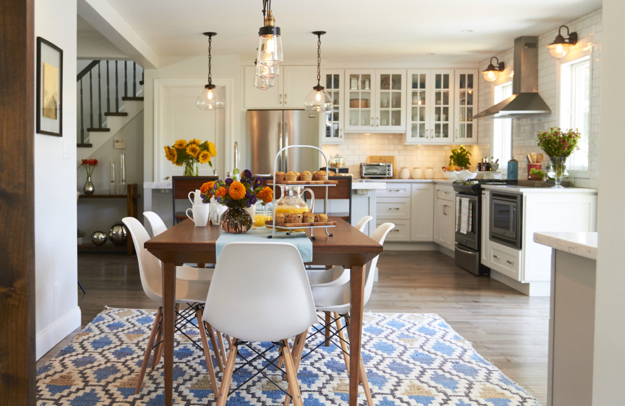 Simply White Kitchen with Light Grey Island