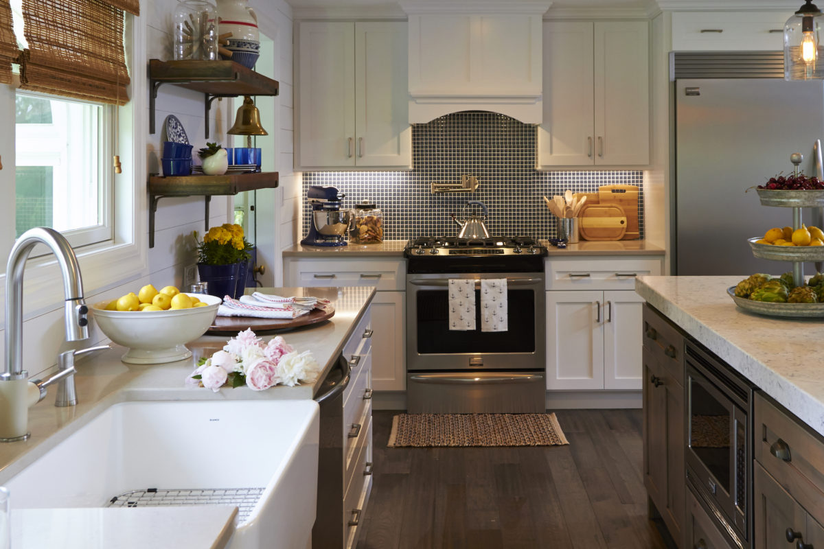 Simply White on MDF with a Rustic Style Island