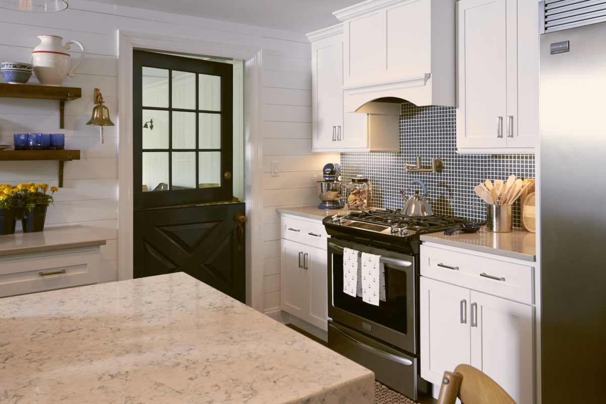 Simply White on MDF with a Rustic Style Island