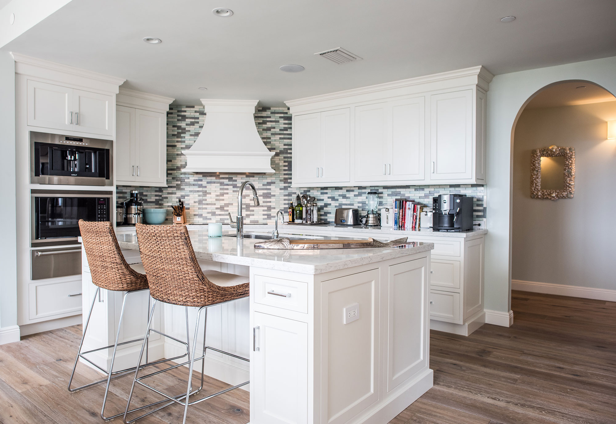 Small Painted White Kitchen