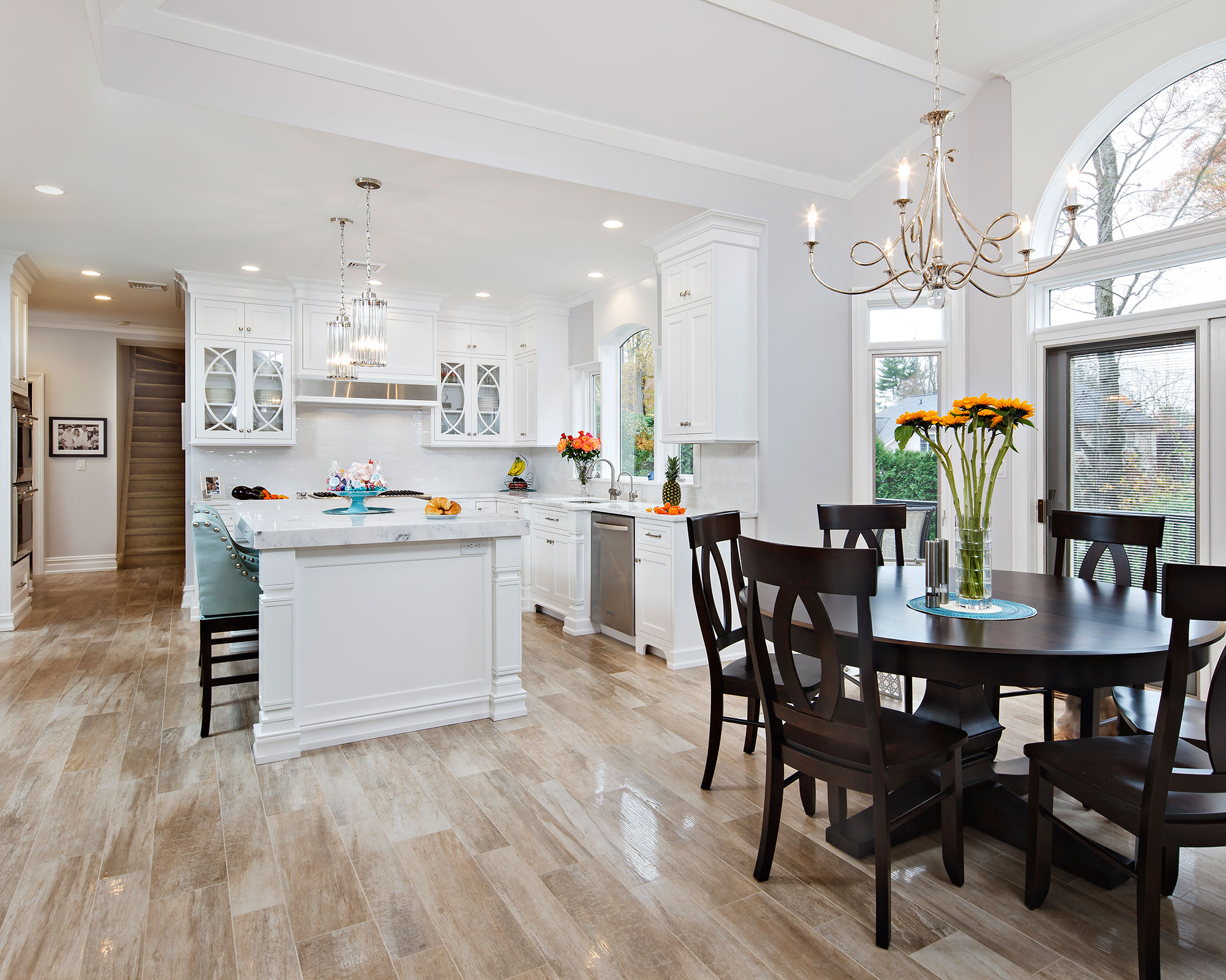 Small Painted White Traditional Kitchen