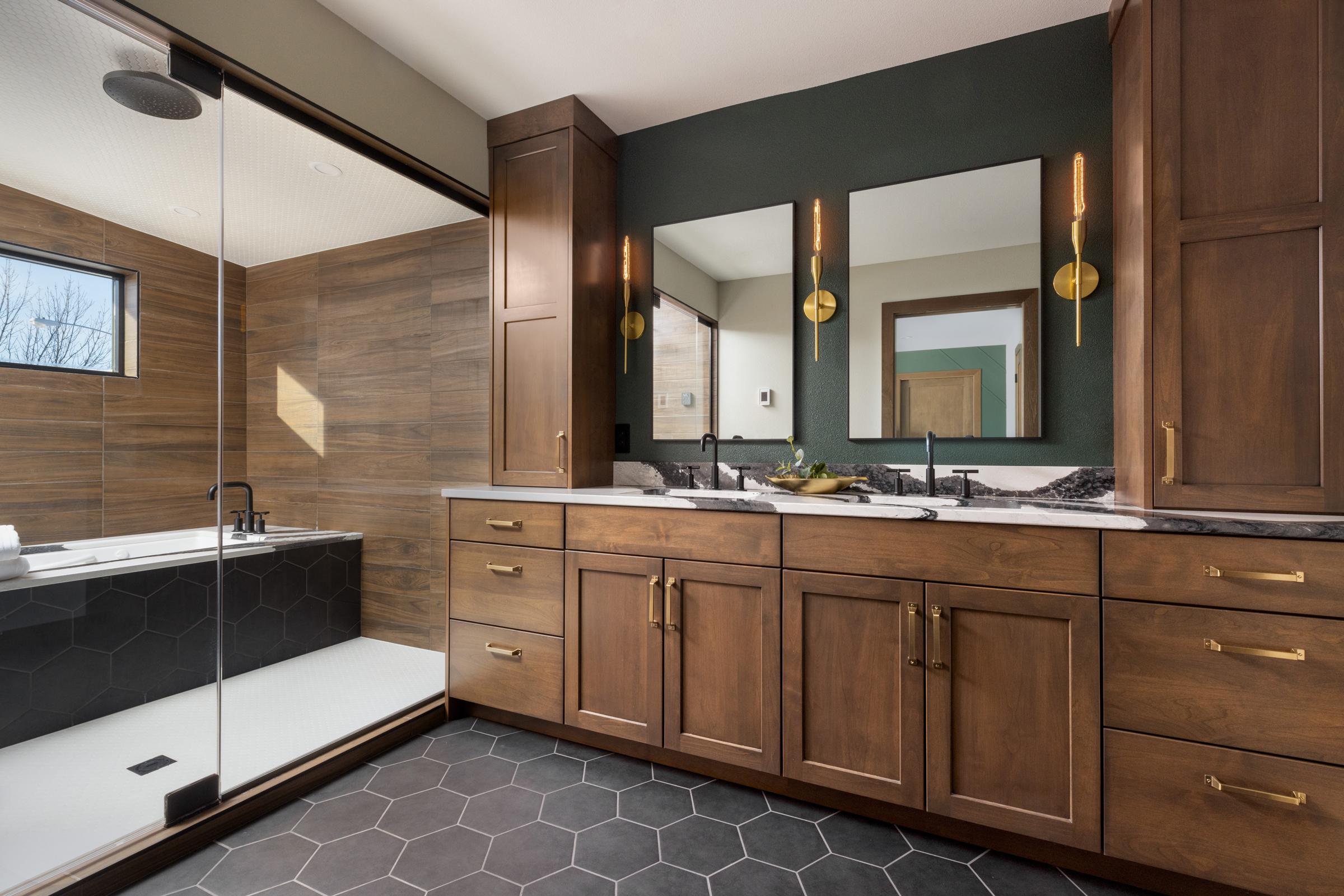 Stylish Warm Stained Vanity
