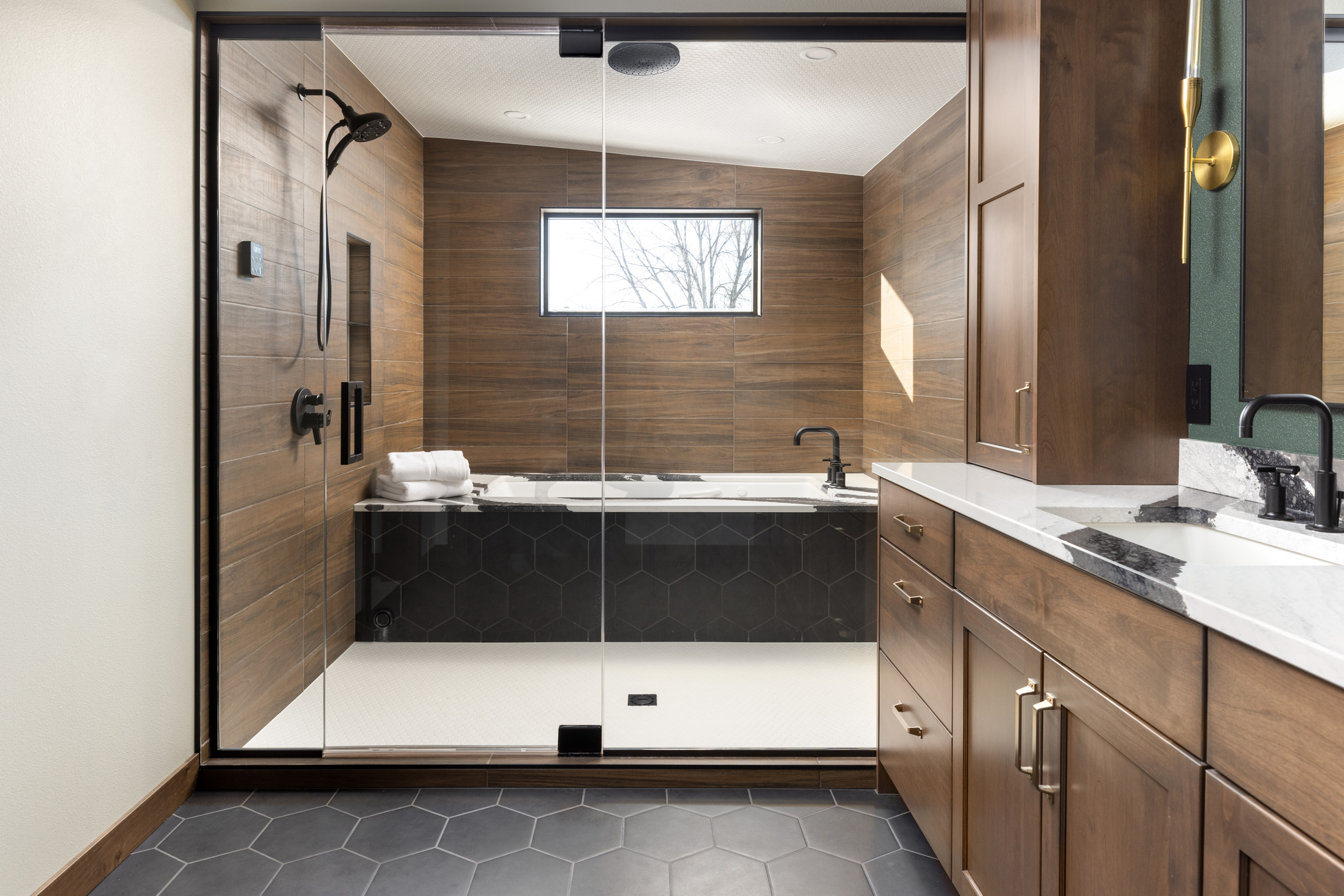 Stylish Warm Stained Vanity
