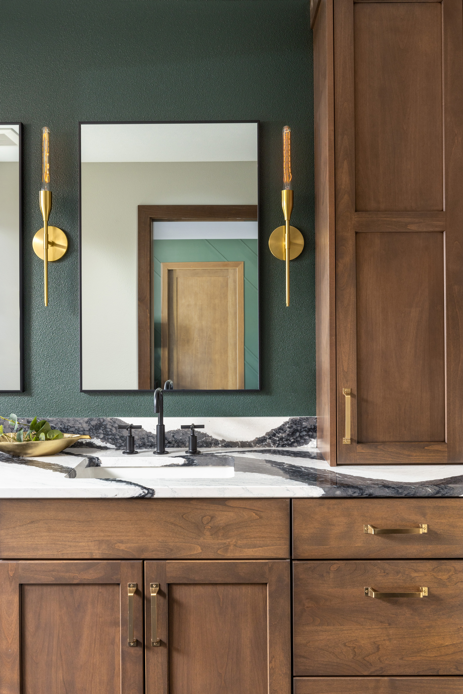 Stylish Warm Stained Vanity